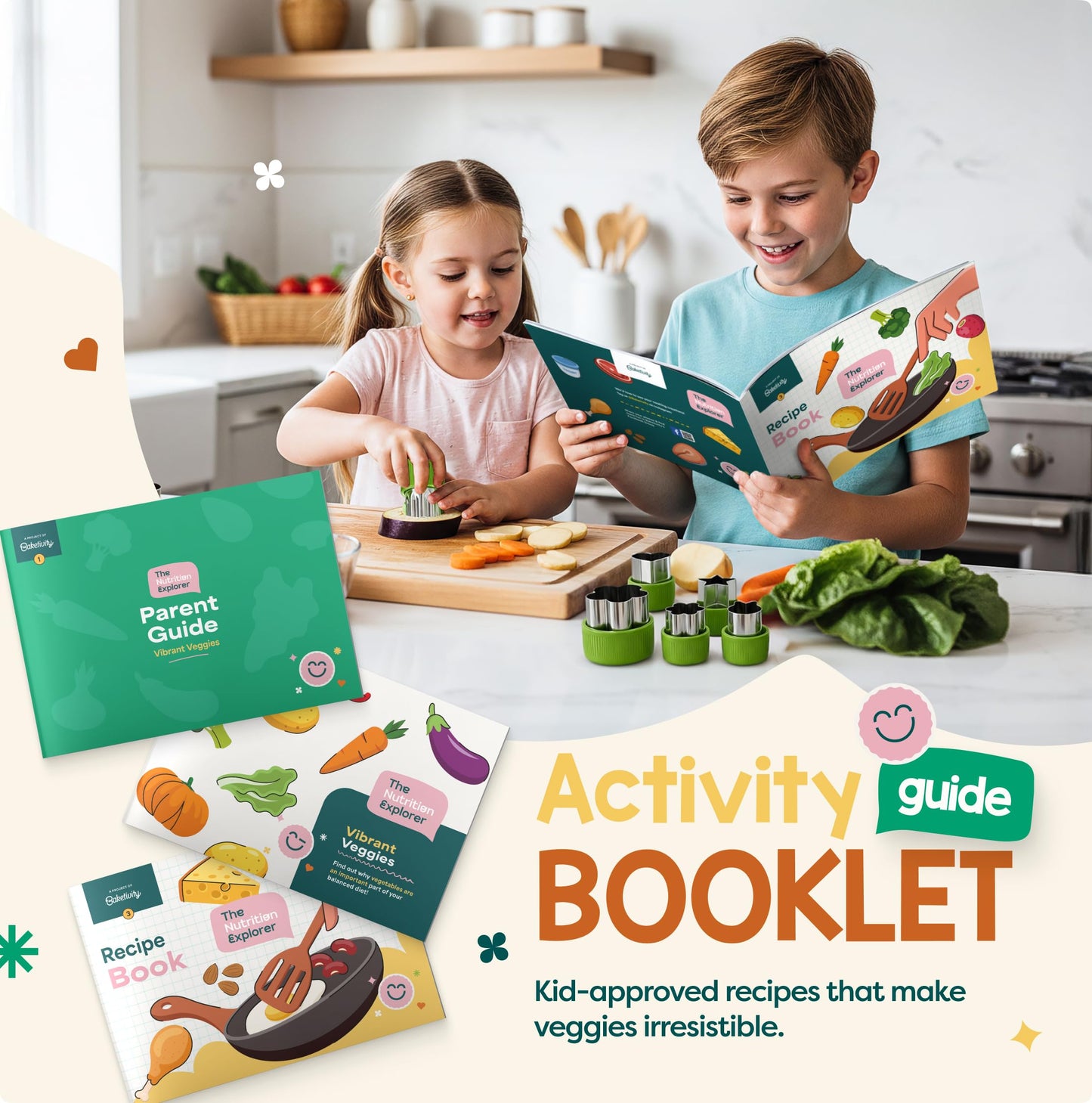 Baketivity Vibrant Veggies Box – Kids Nutrition Kit, STEM Science Kit for Kids, Preschool Learning Activities, Homeschool Supplies, Hands-On Kids Activities, Birthday Gifts for Kids