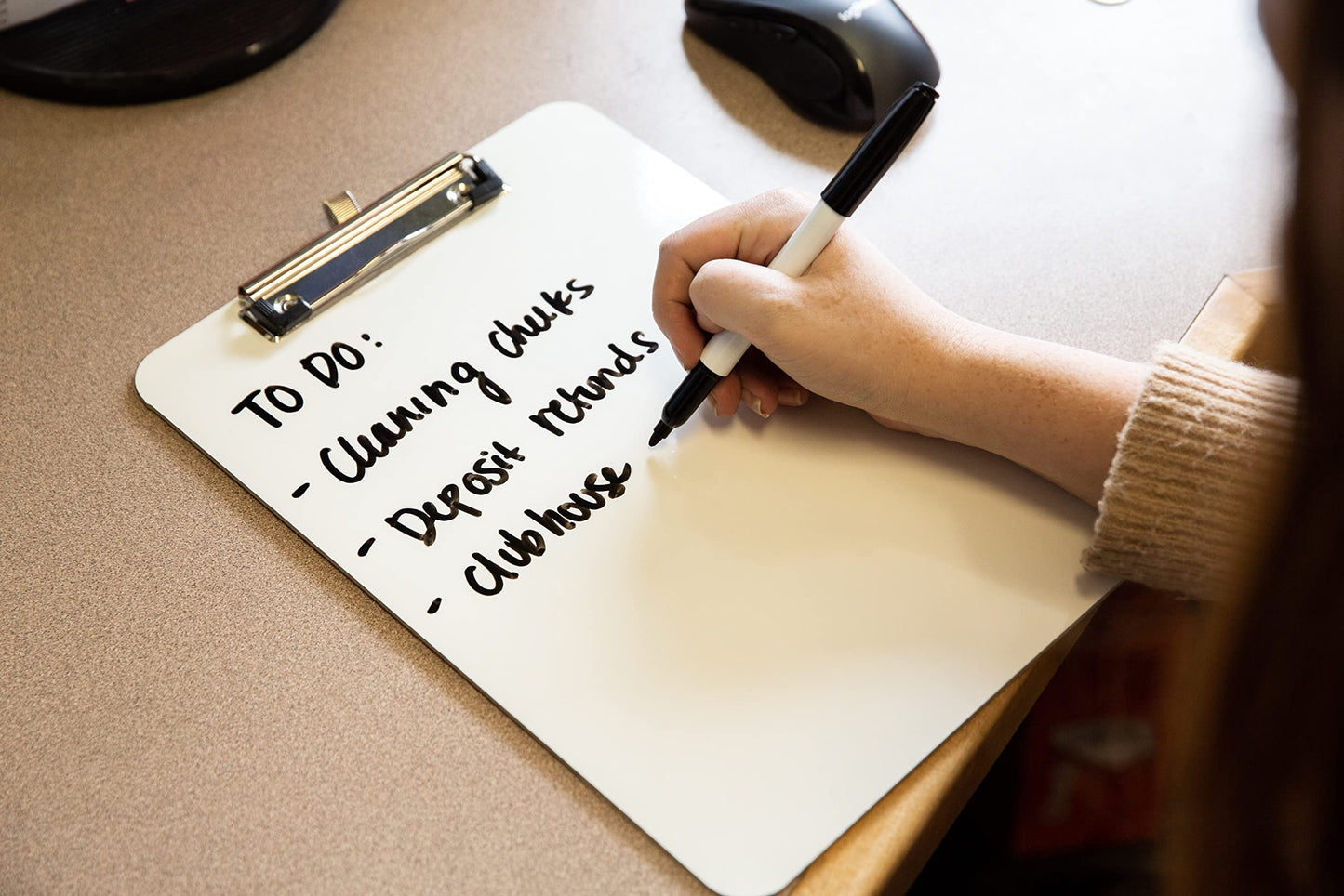 Dry Erase Clipboard Set (12pc) with White Board Markers - Small Dry Erase Clipboards for Classroom, To-Do Lists - 12 Markers Included!