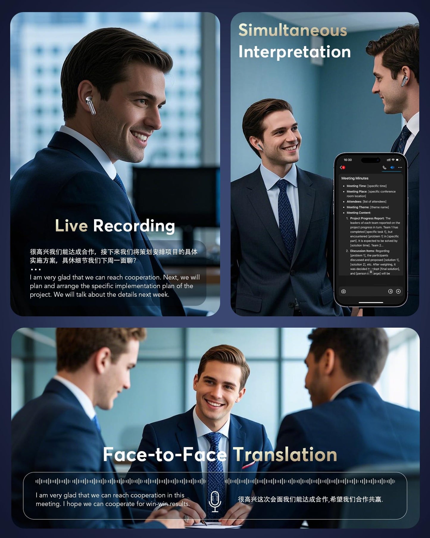 AI Translation Earbuds Real Time-199 Language Translator Earbuds,Simultaneous Interpretation Translator Ear Buds,No Subscription Audifonos Traductores Inglés Español,AI Translating Earbuds for Travel