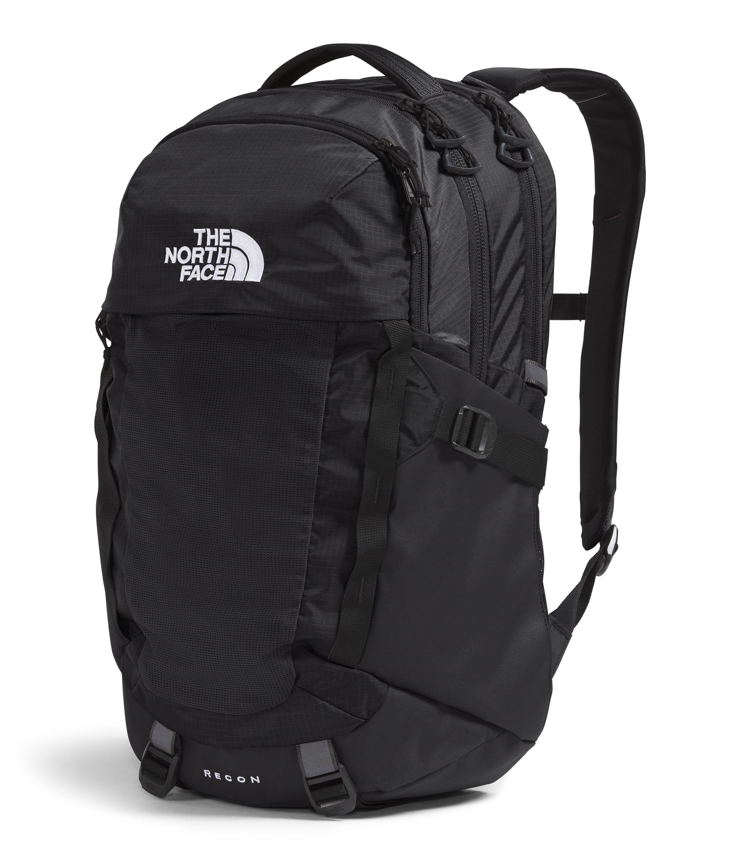 The North Face Recon Everyday Laptop Backpack - Daypack, Water Repellent, Laptop Sleeve, 2 Water Bottle Pockets, TNF Black/TNF Black-NPF, One Size