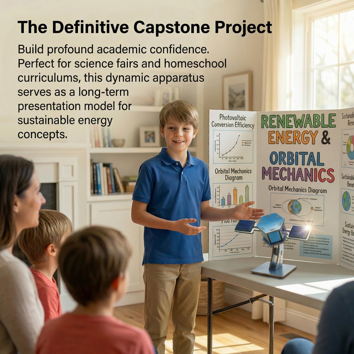 DIY Solar Power Satellite Model Kit, Alternative Energy & Space Science Building Project, Science Classroom Must Haves & Homeschool Teaching Supplies