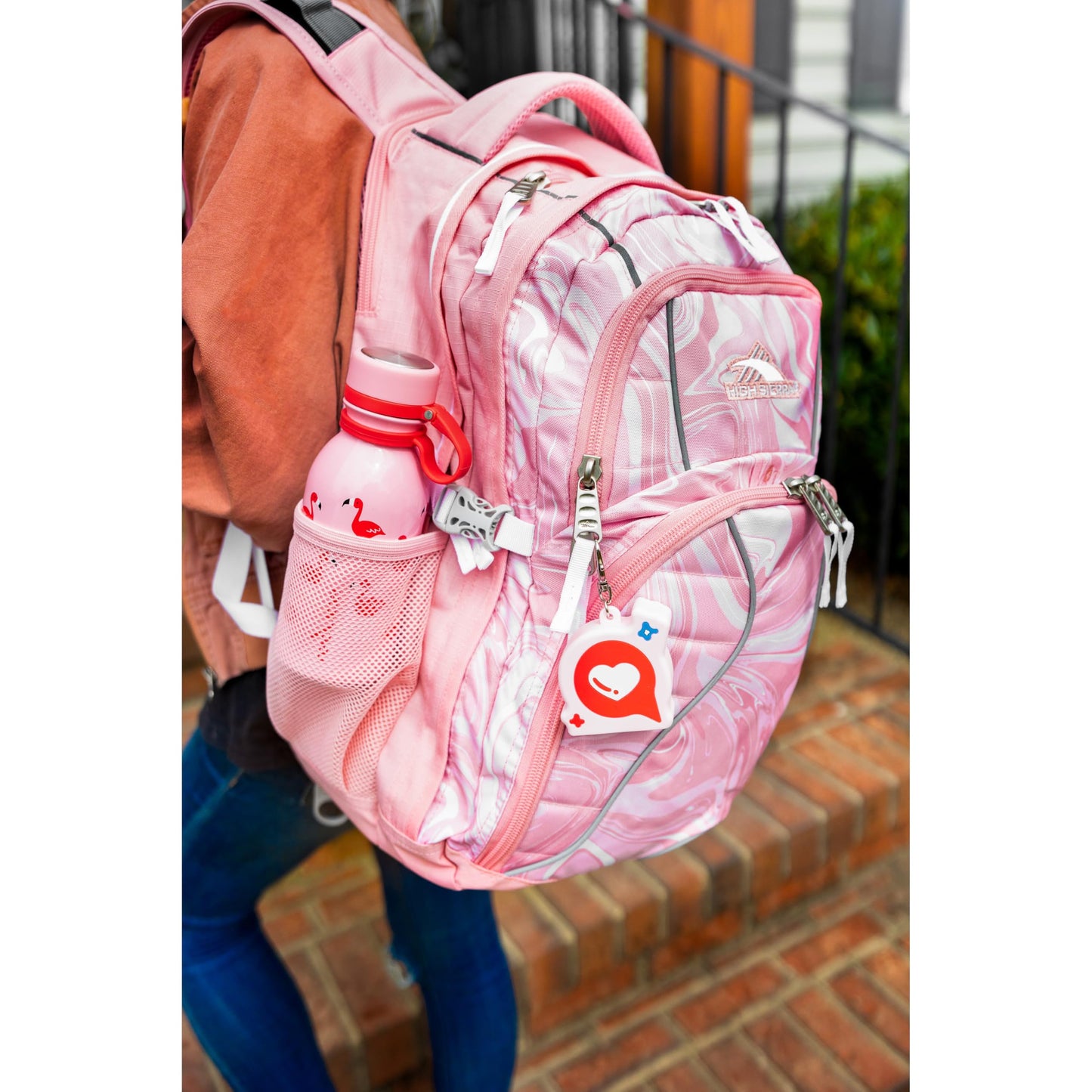 High Sierra Swerve Daypack, Pink Marble - Bubblegum Pink, One Size