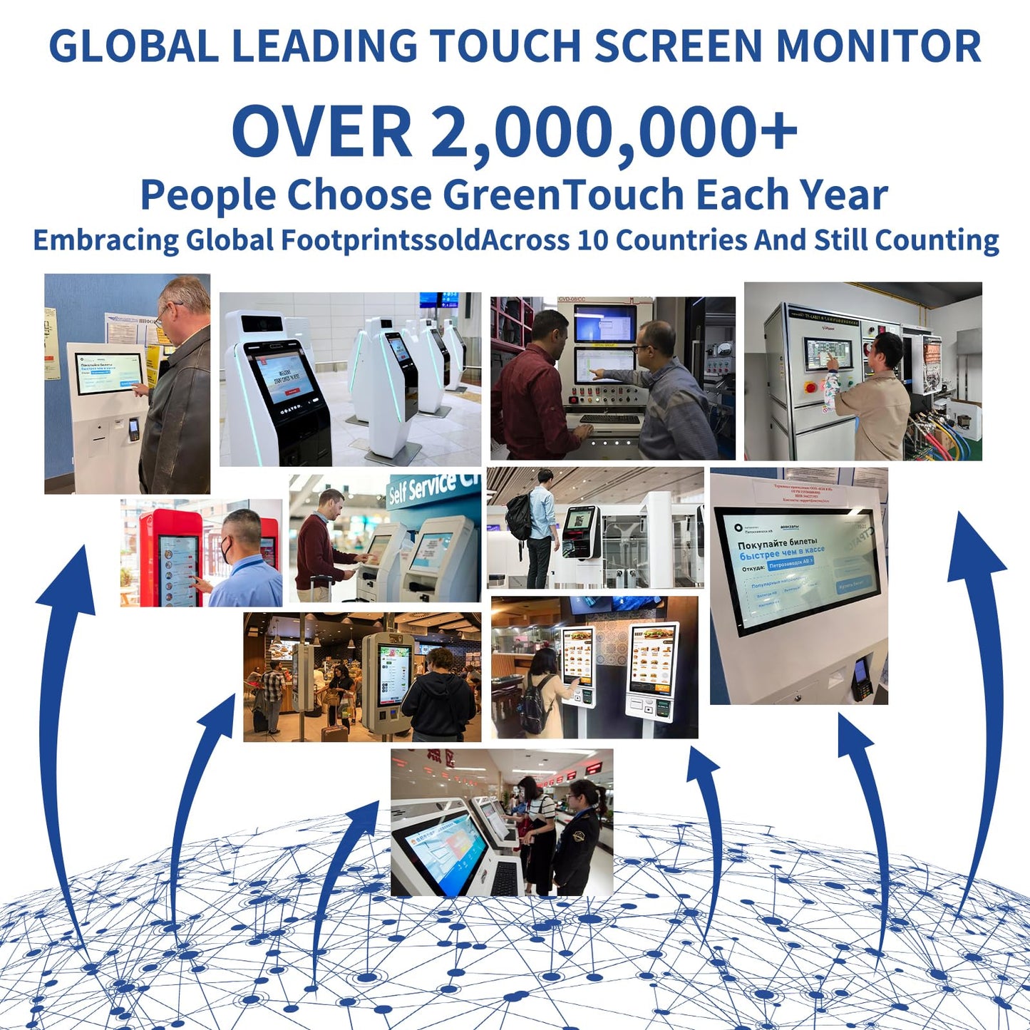 GreenTouch 15 Inch Open-Frame Touchscreen LCD Monitor - Capacitive PCAP -1024x768-5:4-Black…
