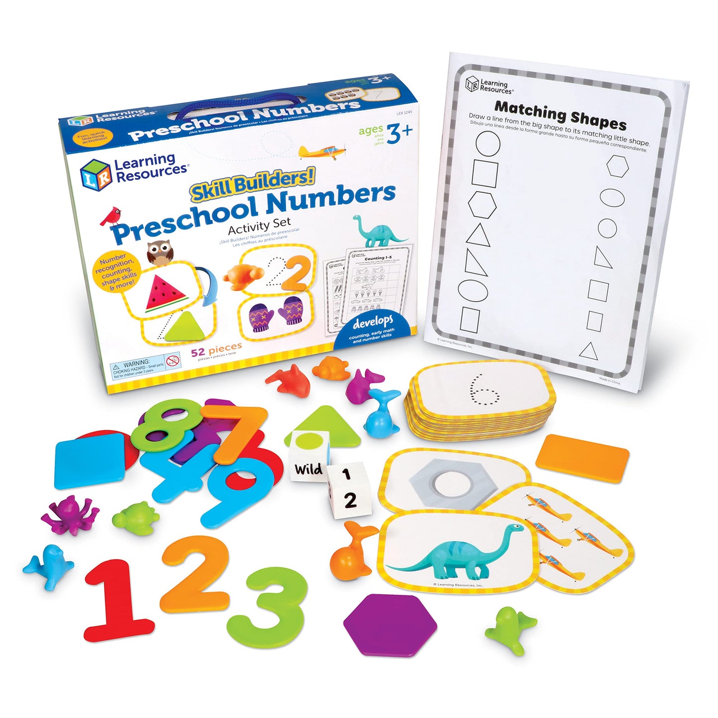 Learning Resources Skill Builders Preschool Numbers - Back to School Supplies, Teacher Must Haves, Toddler Learning Activities, Ages 3 and Up