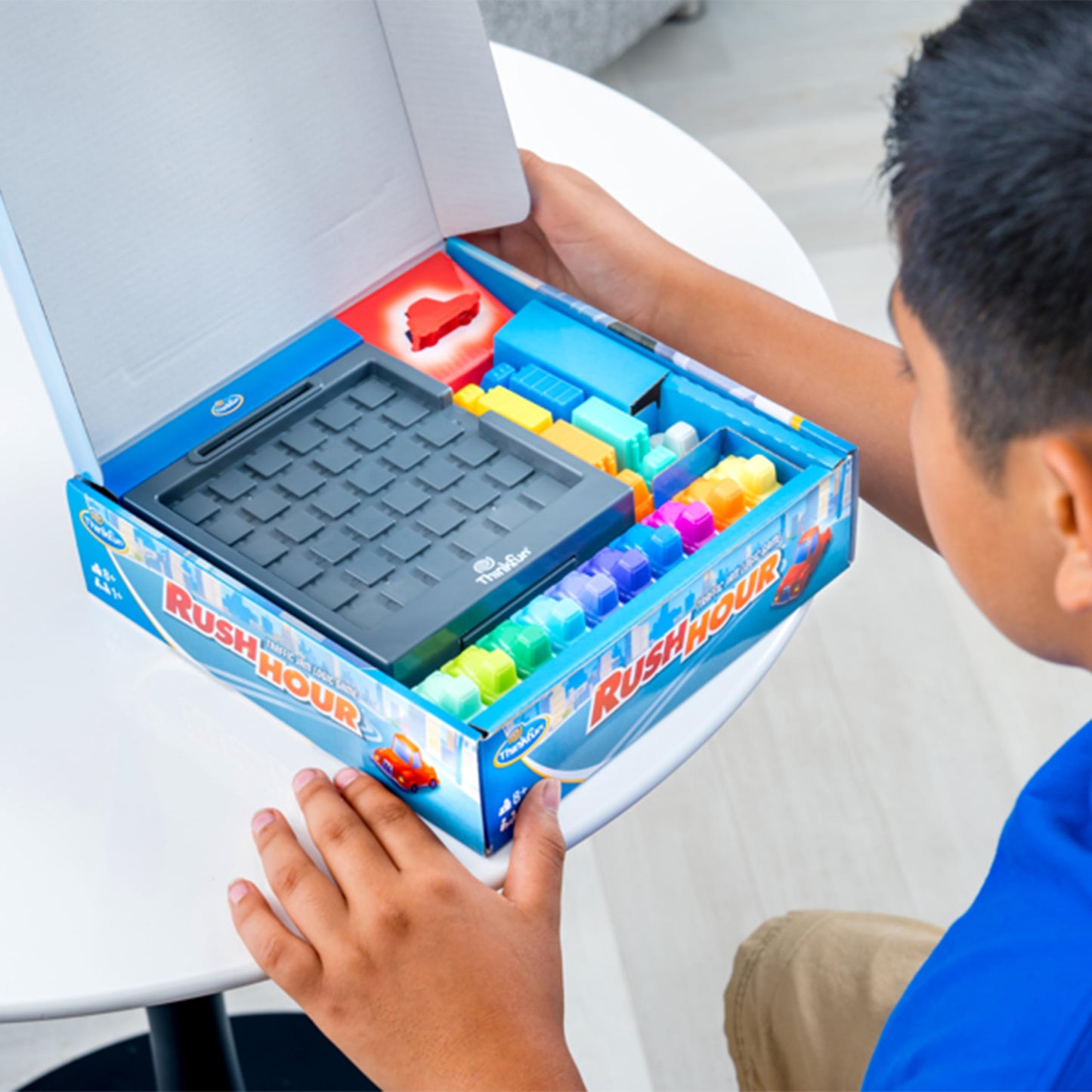 ThinkFun Rush Hour Traffic Jam Logic Game - Engaging STEM Toy for Kids Age 8 and Up - Enhances Reasoning & Planning Skills - MESH Accredited - 20+ Awards - Trusted Worldwide Seller for Over 20 Years