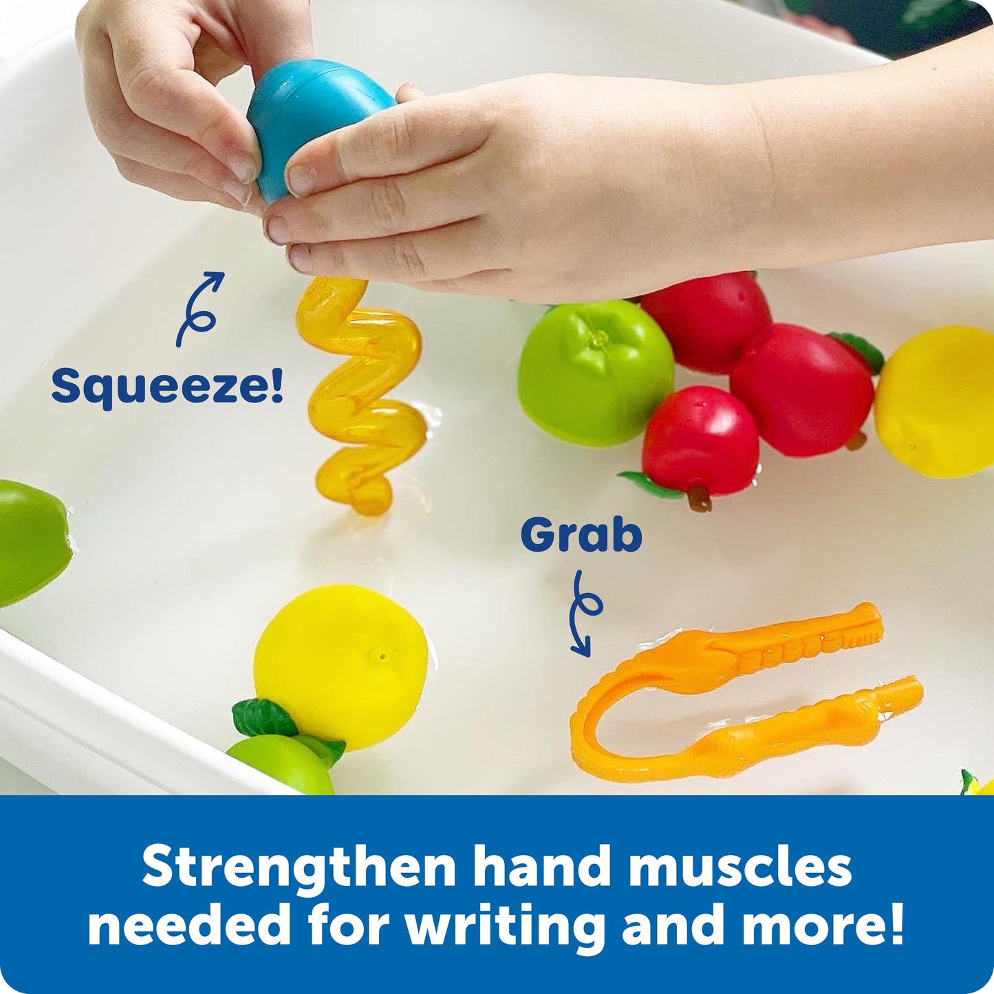 Learning Resources Helping Hands Fine Motor Tool Set Toy - Sensory Bin Sand Toys, Montessori, Plastic Tweezers, Therapy Games For Toddler, Homeschool Preschool Supplies