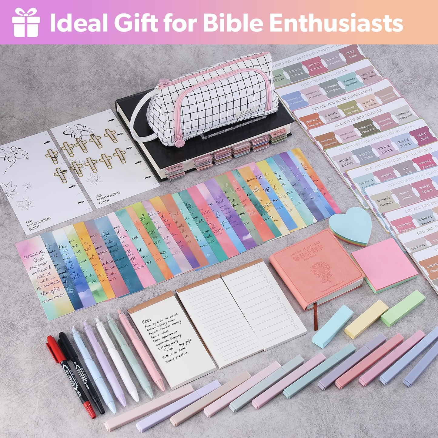 Goldenrich Bible Study Supplies, Bible Study Kit for women, Bible Journaling Kit for Gift, Bible Study Tools, Christian Gifts for Women, Bibles Accessories Annotation Kits