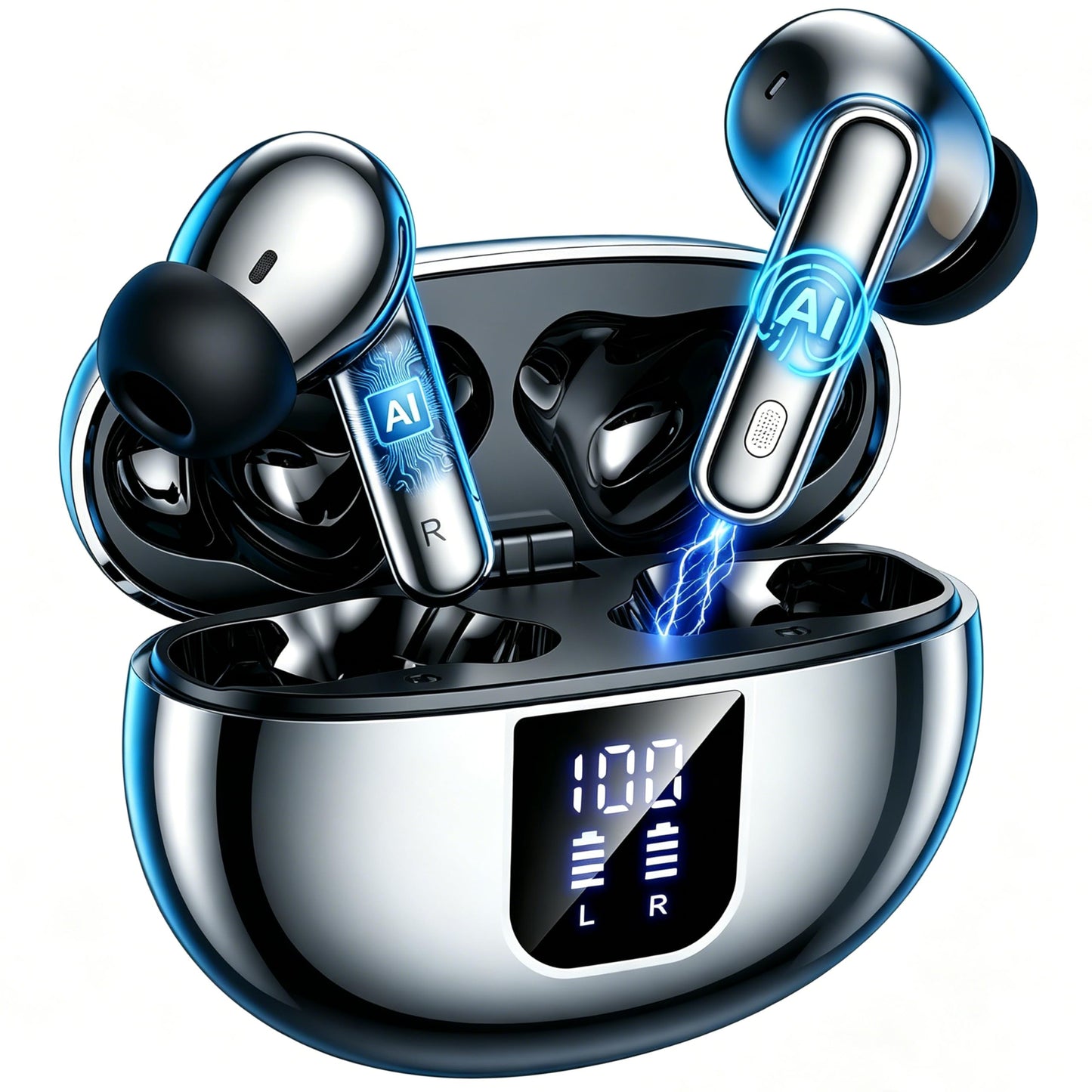AI Translation Earbuds Real Time-199 Language Translator Earbuds,Simultaneous Interpretation Translator Ear Buds,No Subscription Audifonos Traductores Inglés Español,AI Translating Earbuds for Travel