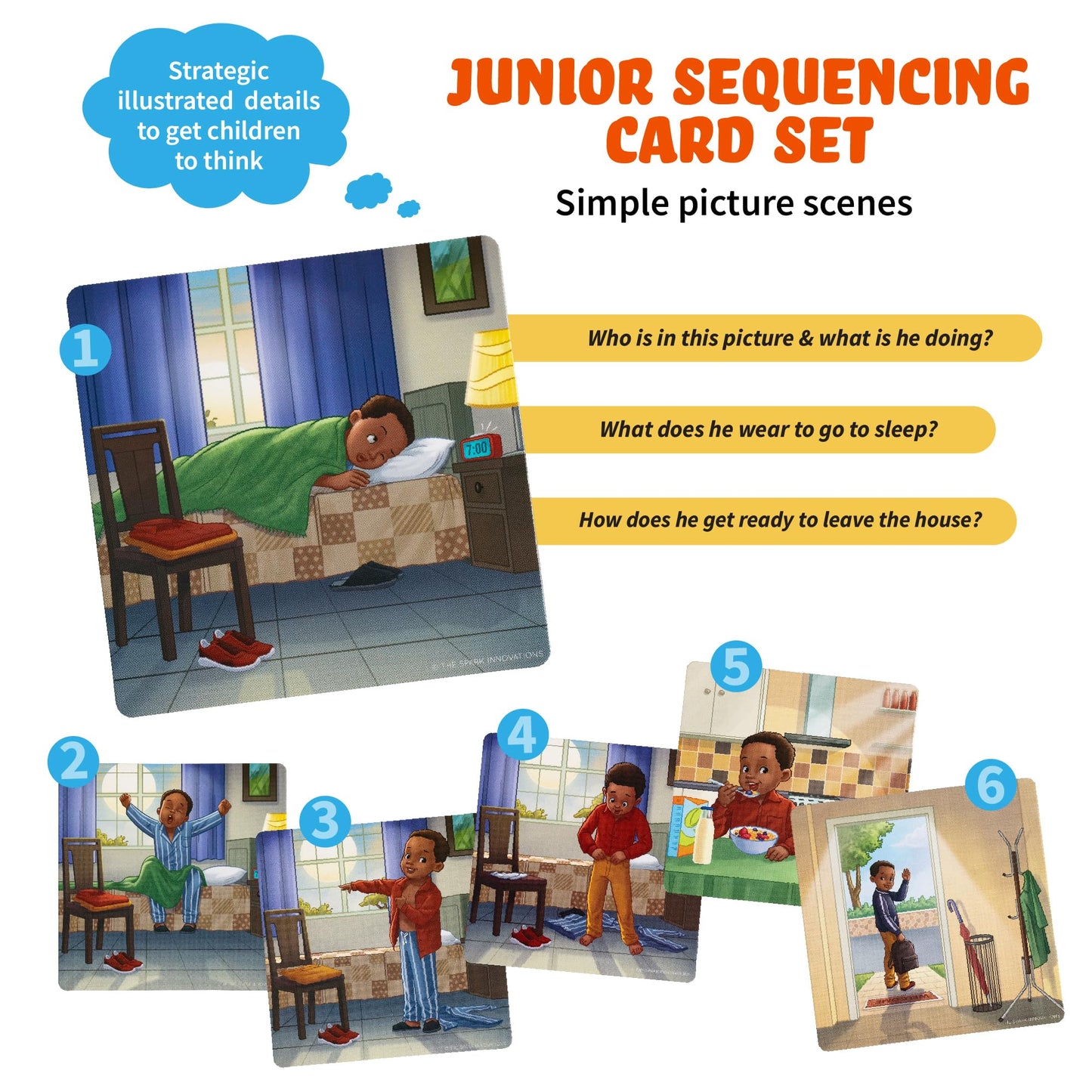 SPARK INNOVATIONS Sequencing Cards, Speech Therapy, Autism Therapy, SEL, Problem Solving, Social Skills, Picture Cards, ESL, English Language Learners (Set 2)