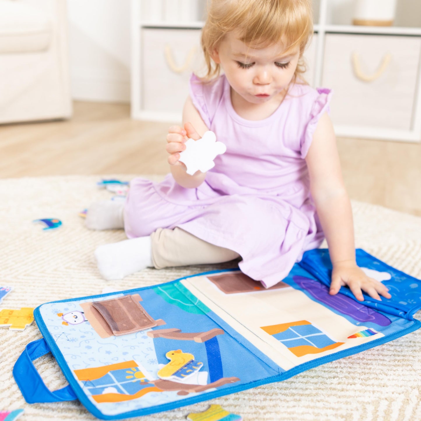 Melissa & Doug® Ms. Rachel™ What to Wear Felt Activity Board Take-Along Preschool Learning Toy for Boys and Girls - FSC Certified