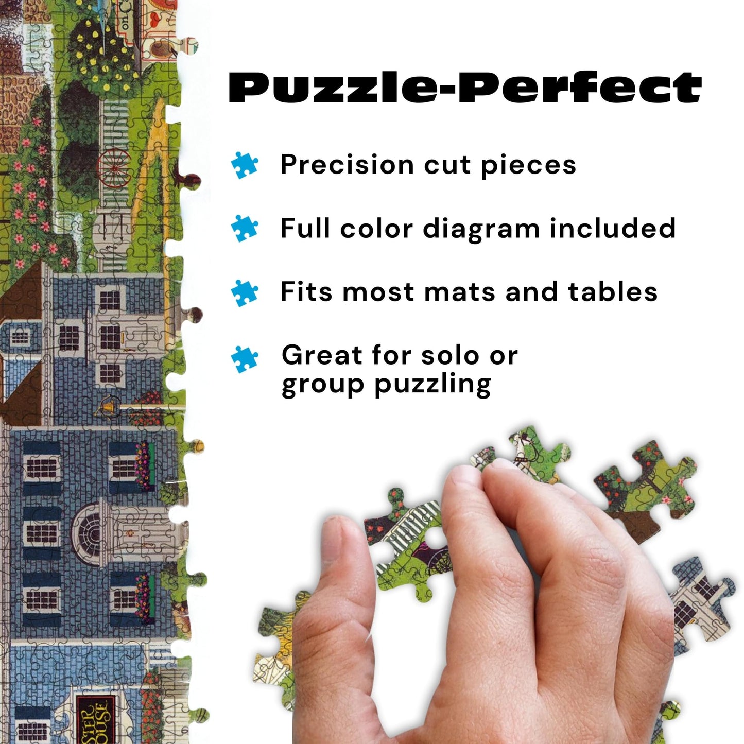Buffalo Games Charles Wysocki - Sunset Bay - 1000 Piece Jigsaw Puzzle, 26.75 x 19.75 in - 1000 Piece Puzzle for Adults - Clean Cut Sections - Reference Poster Included