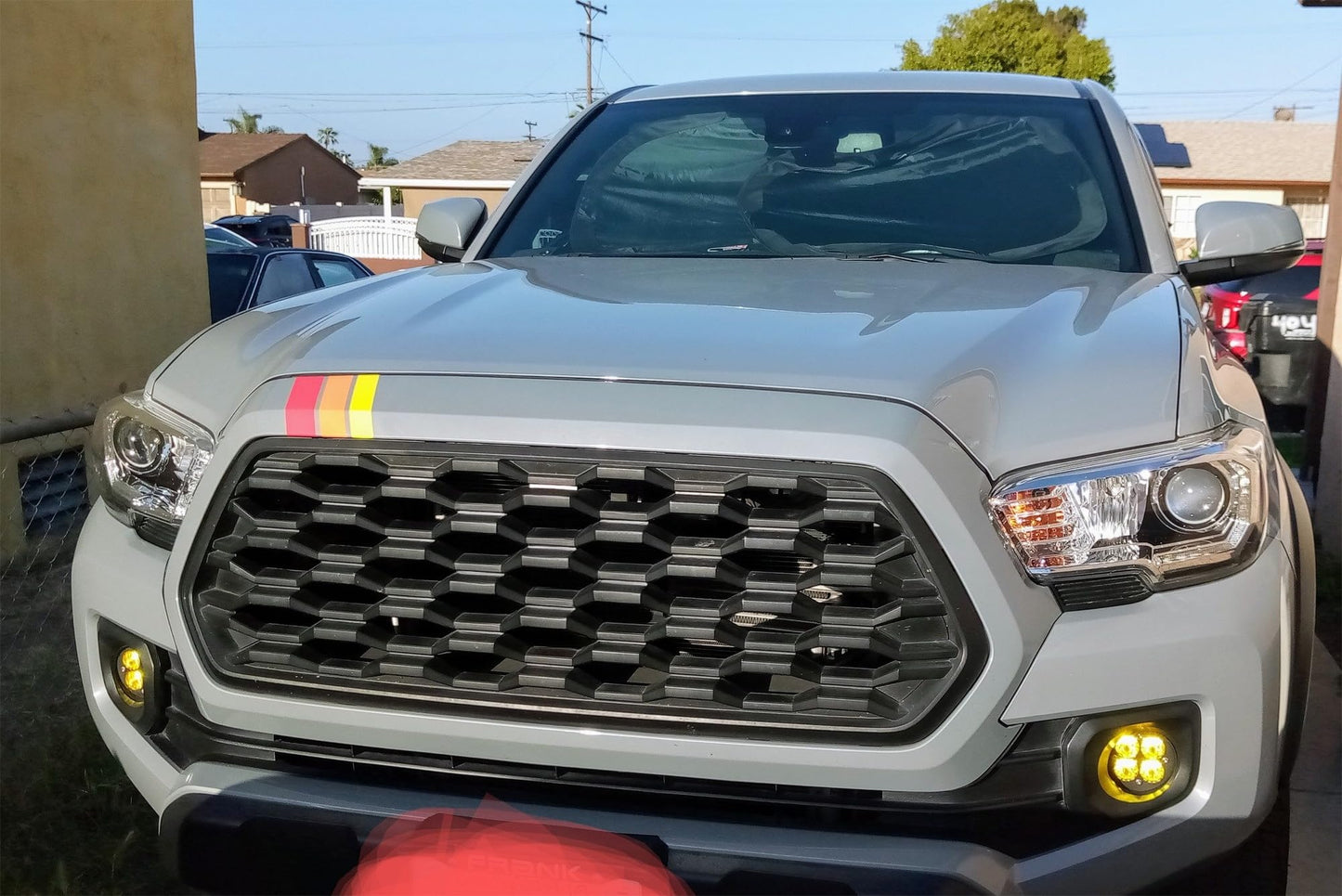 iJDMTOY Fog Driving Light Kit - 24W High Power LED, Yellow Lens, Wide Angle, Compatible with Toyota Tacoma Tundra 4Runner