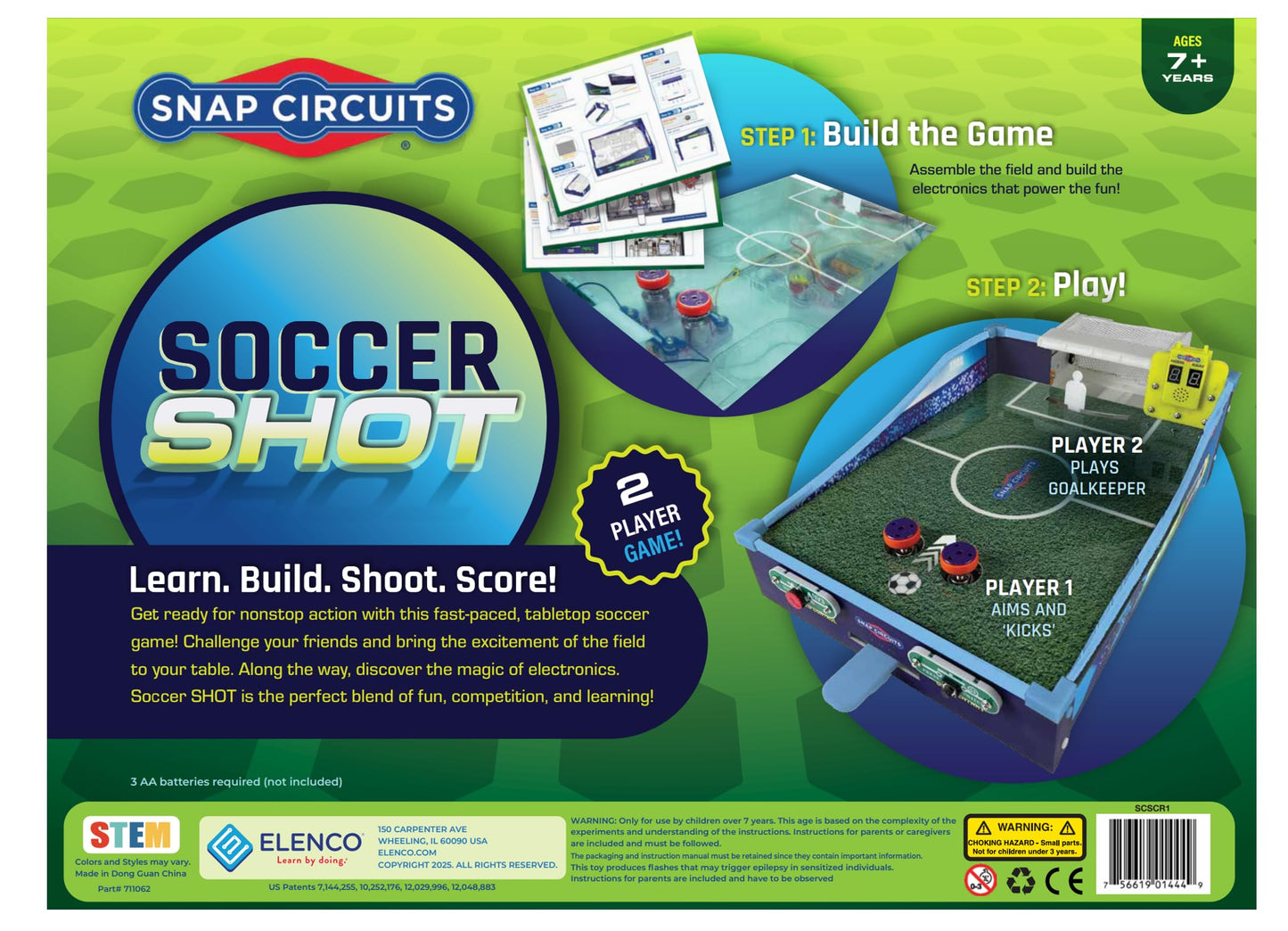 SNAP CIRCUITS Soccer Shot | Soccer Game | 2-Player Game | Tabletop Game | STEM Toy | 7+ Years