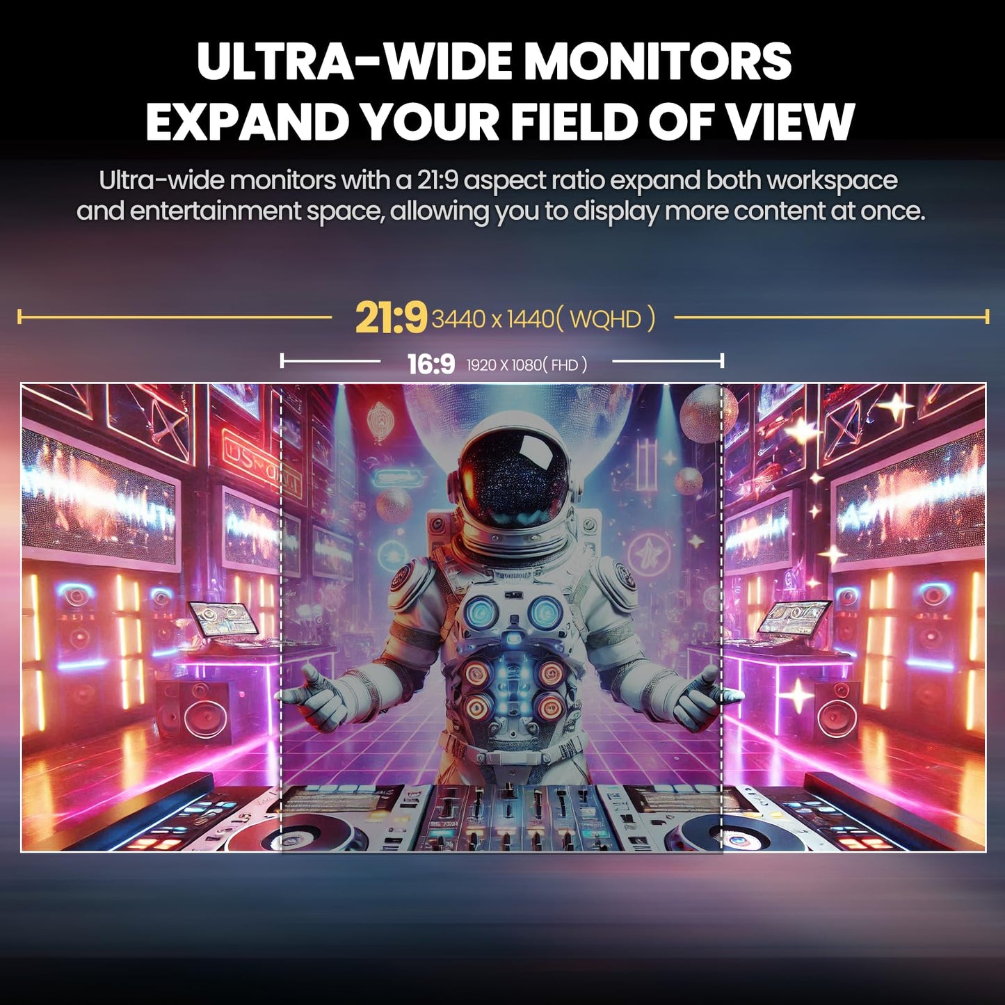 CRUA 34" Curved Gaming Monitor, IPS WQHD(3440x1440P) 120Hz 1900R 21:9 UltraWide PC Display, 130% sRGB, AMD FreeSync, Blue Light Filter, HDMI/DP Ports, Wall Mountable Installs– Black