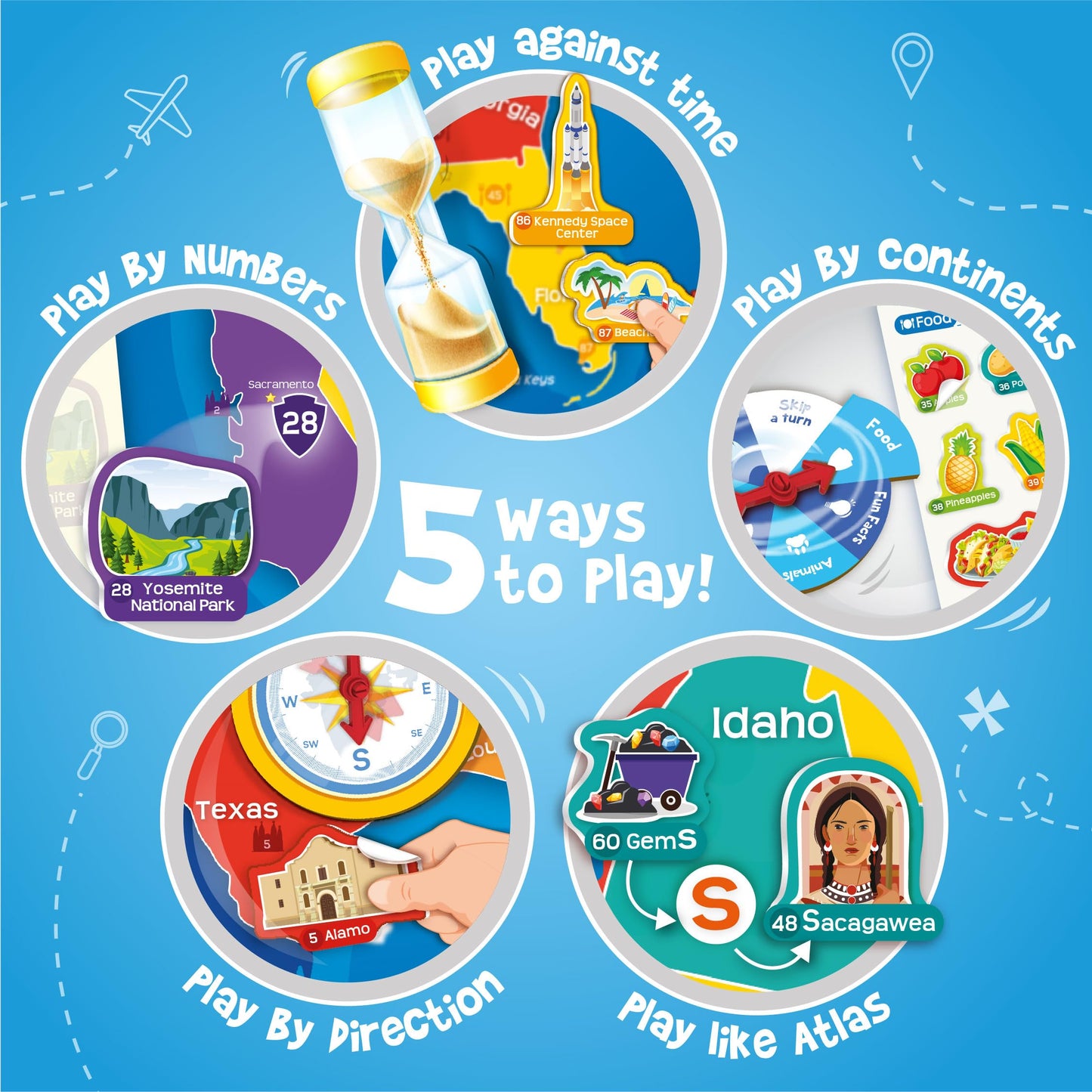 Imagimake Mapology USA Map with Reusable Stickers | 100+ Jelly Stickers | Classroom Geography Games & Learning Kids Toys Age 5-8 | Gifts for Boys & Girls Age 5,6,7,8,9,10,11,12 Years Old