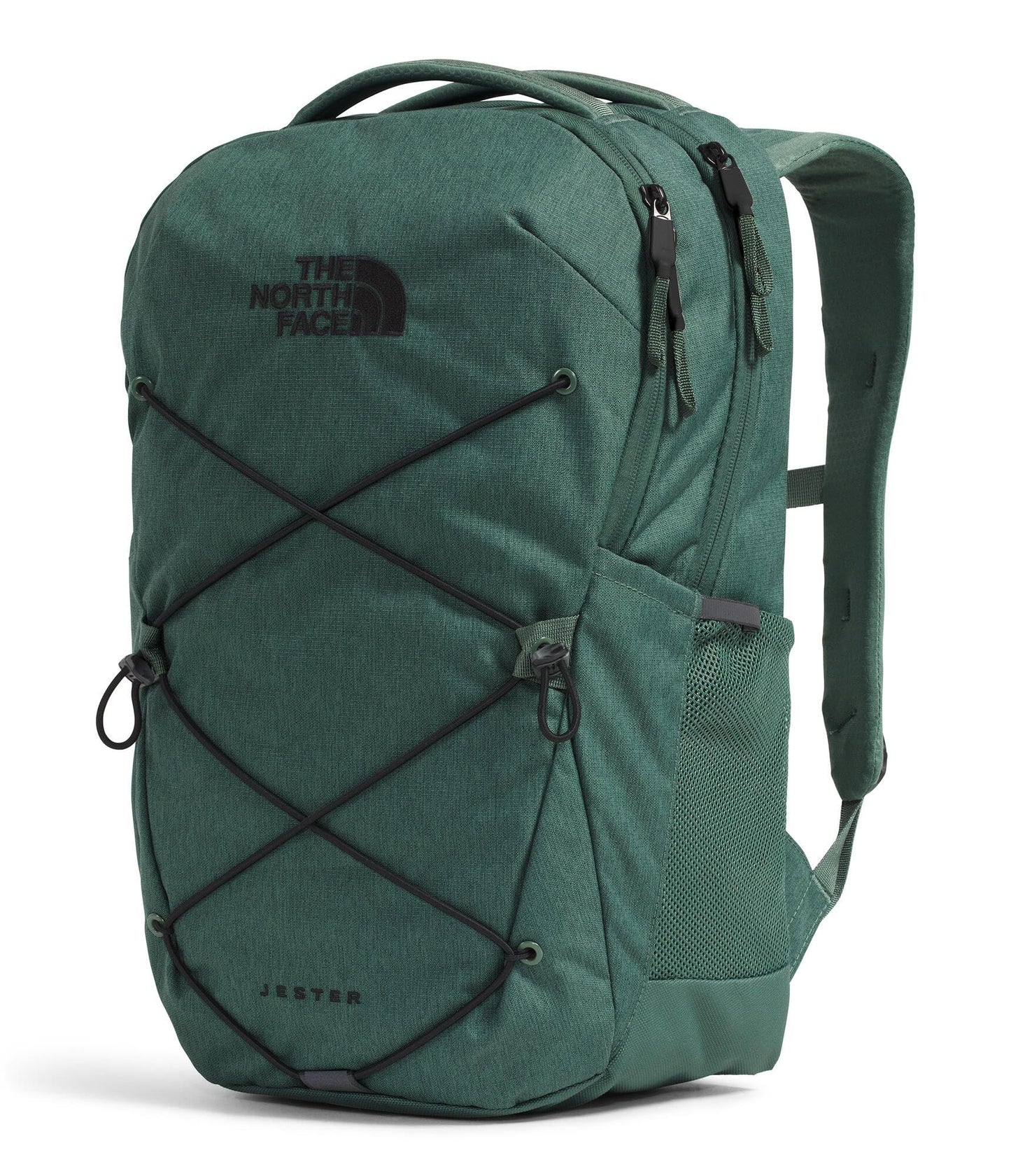 The North Face Jester Everyday Laptop Backpack - Commuter Daypack, Water Repellent, Laptop Sleeve, Duck Green Dark Heather/TNF Black, One Size