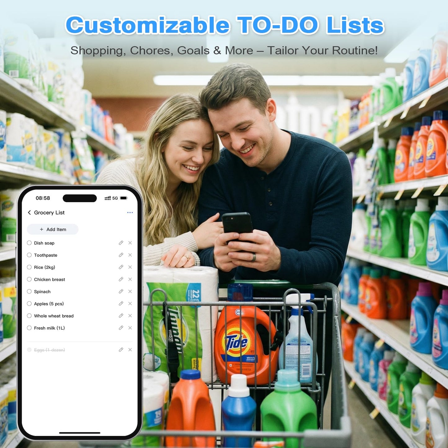 COMIX 10.1" Smart Calendar Display - Digital Family Wall Planner & Wi-Fi Chore Chart Syncs with Phones, Touch Screen Command Center & Digital Photo Frame for Home Organization, Office, Elderly