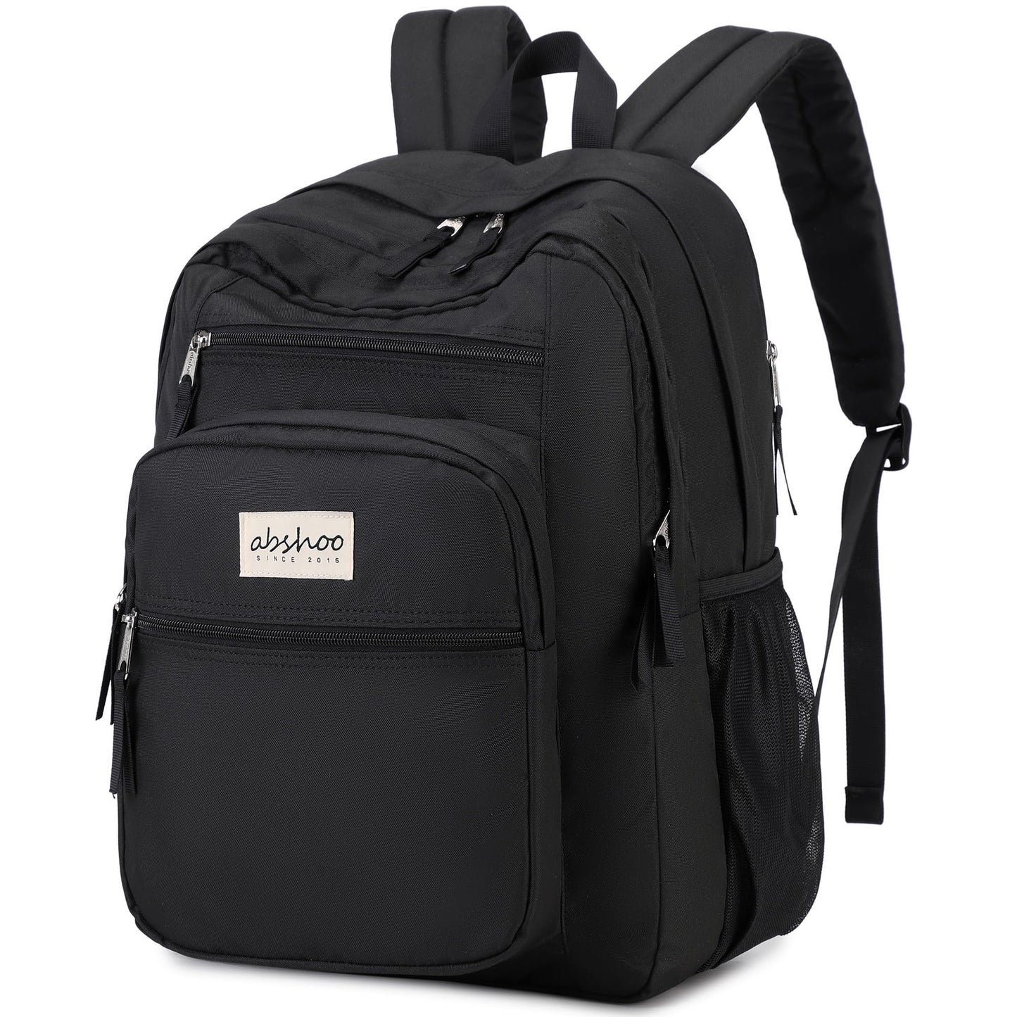 abshoo 34L Large Backpack for School Water Resistant Women Men Bookbag For College, Middle High School, Travel (Black)