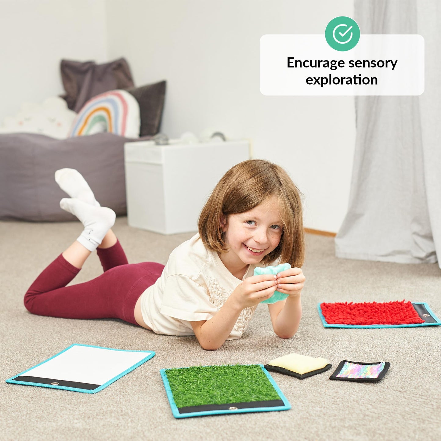 ODOXIA Calm Down Corner | Classroom and Special Education Must Haves | School Items for Kids | Kit with Sensory Mats, Posters, Solutions Wall, Sensory Toys