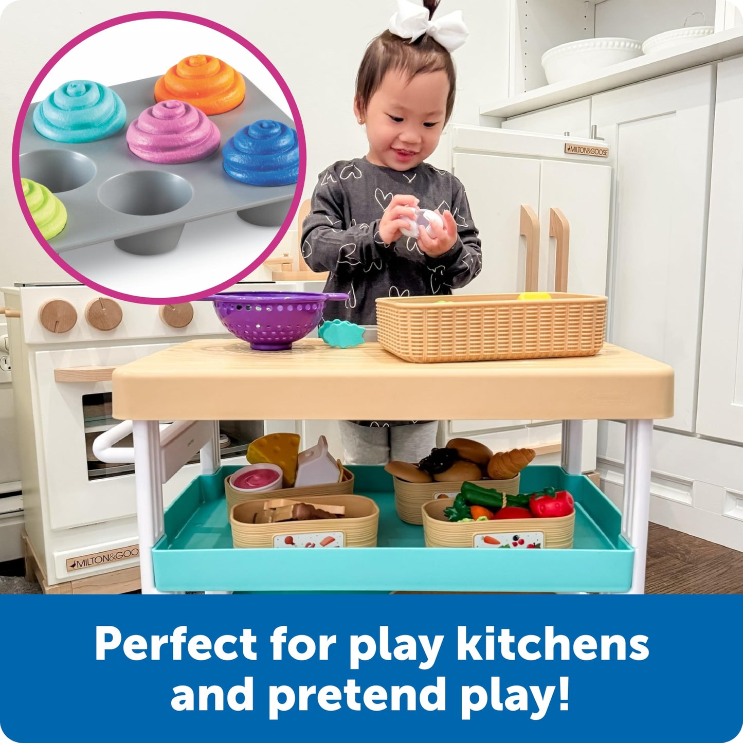 Learning Resources Smart Snacks Shape Sorting Cupcakes - Toddler Girl and Boys Toys, Play Food, Toy Kitchen Accesories, Fine Motor Skills, Preschool Montessori, Shape Sorter, Kids Birthday