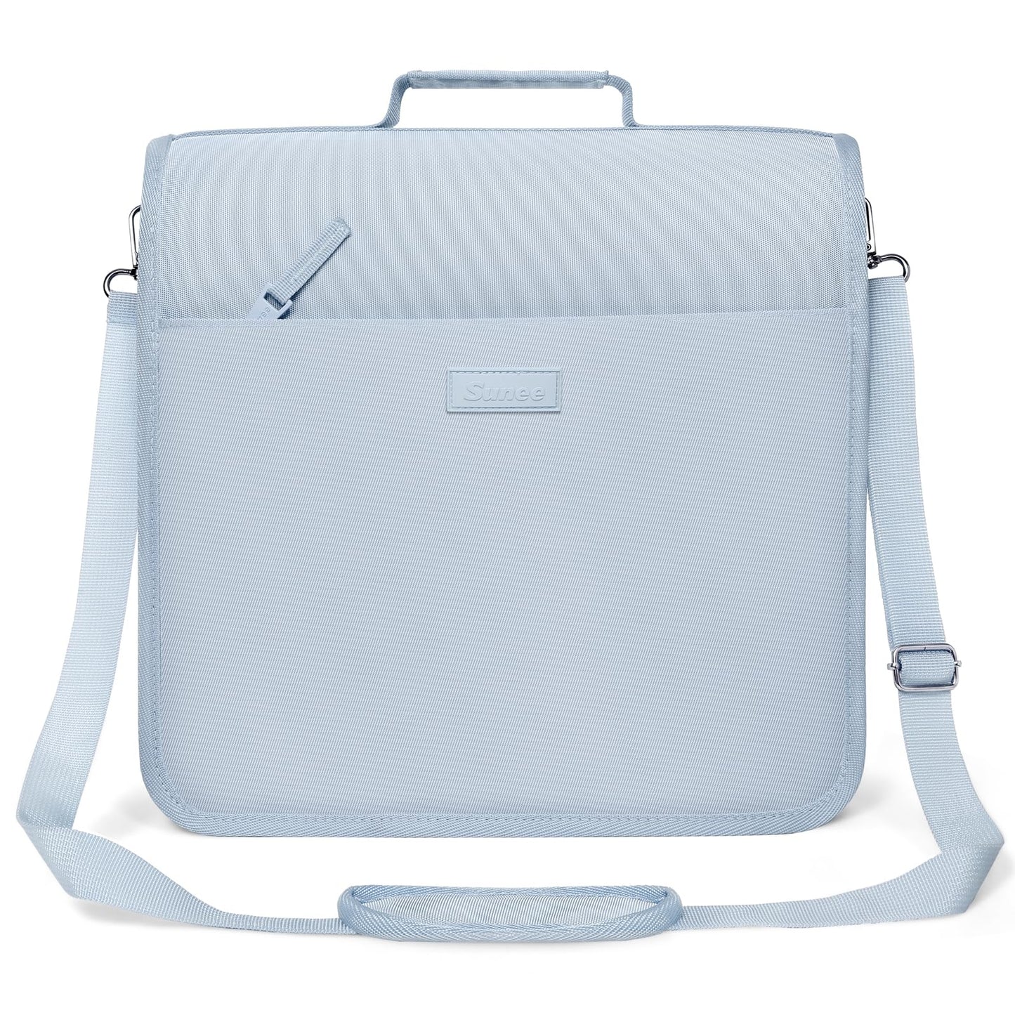 SUNEE Zipper Binder 3 Ring, 3 Inch O-Ring with Handle and Shoulder Strap, 600-Sheet Capacity, 5-Tab Expanding File Folder, Multi-Pockets for Middle School Organizer Binder with Zipper, Dusk Blue