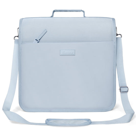 SUNEE Zipper Binder 3 Ring, 3 Inch O-Ring with Handle and Shoulder Strap, 600-Sheet Capacity, 5-Tab Expanding File Folder, Multi-Pockets for Middle School Organizer Binder with Zipper, Dusk Blue