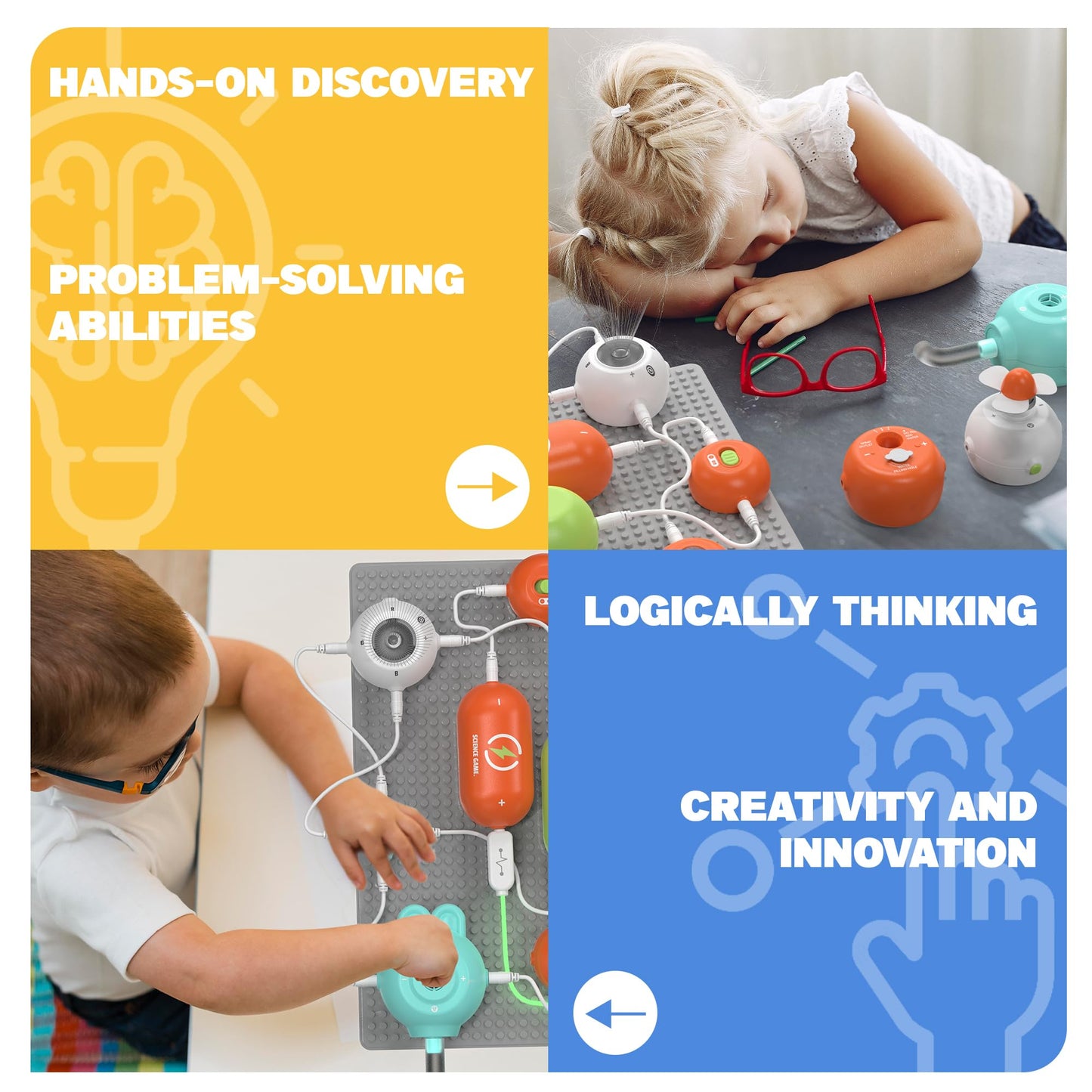 Science Kits for Kids - STEM Kits for Kids, Electronics Exploration Kit, Over 420 Projects, 35 Circuit Parts, STEM Educational Toy Gifts for Kid Boys Girls Ages 3 4 5 6 7 8 9 10 11 12