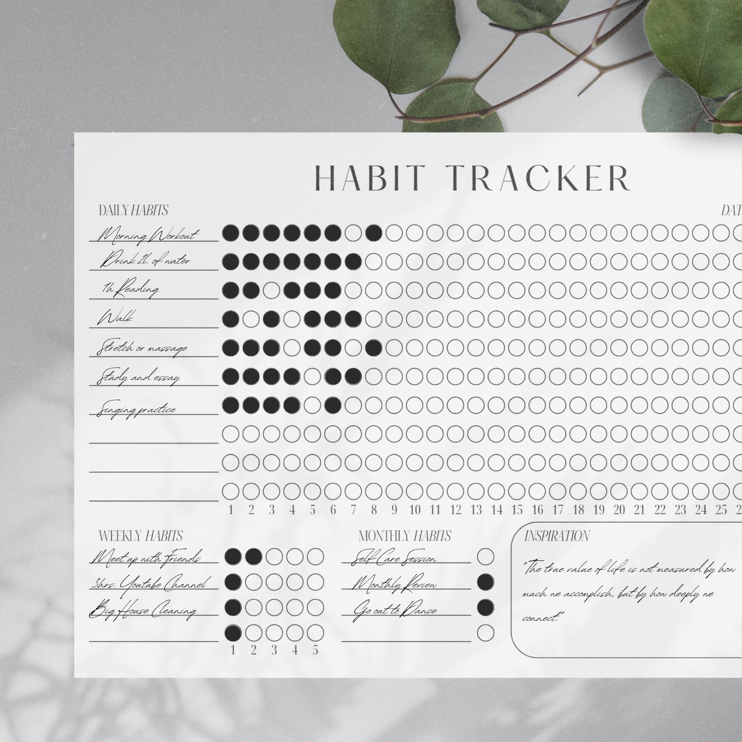 Magnetic Goal Planner Set: Reusable Dry Erase Habit Tracker, Vision Board, Purpose Planner and Workout Calendar Minimalist Wall Calendar Aesthetic Planner, Year at a Glance Wall Calendar 2025