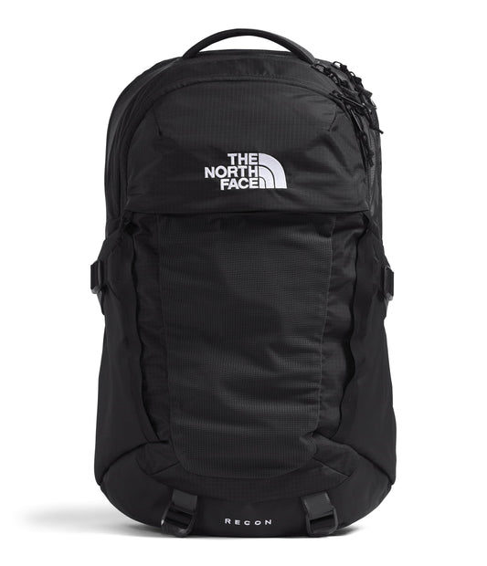 The North Face Recon Everyday Laptop Backpack - Daypack, Water Repellent, Laptop Sleeve, 2 Water Bottle Pockets, TNF Black/TNF Black-NPF, One Size