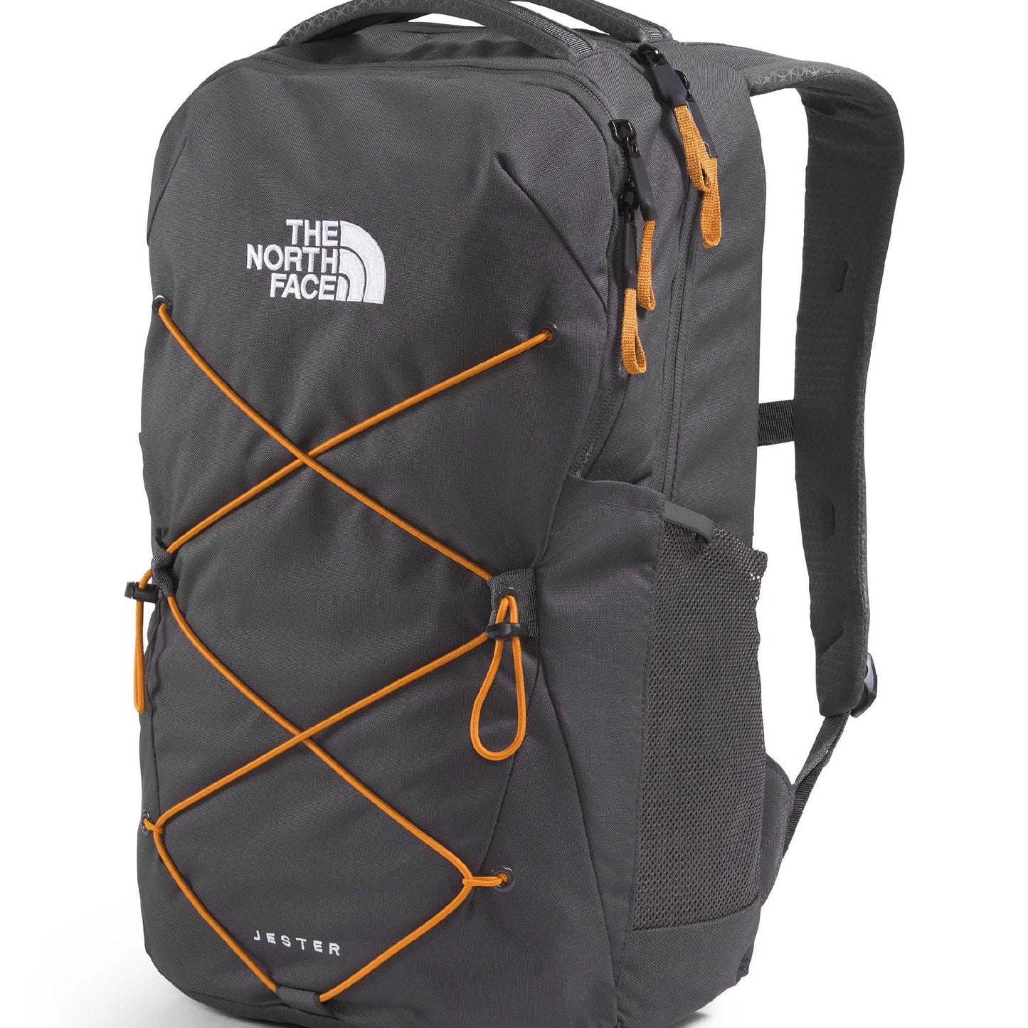 The North Face Jester Everyday Laptop Backpack - Commuter Daypack, Water Repellent, Laptop Sleeve, Anthracite Grey/Dust Orange, One Size