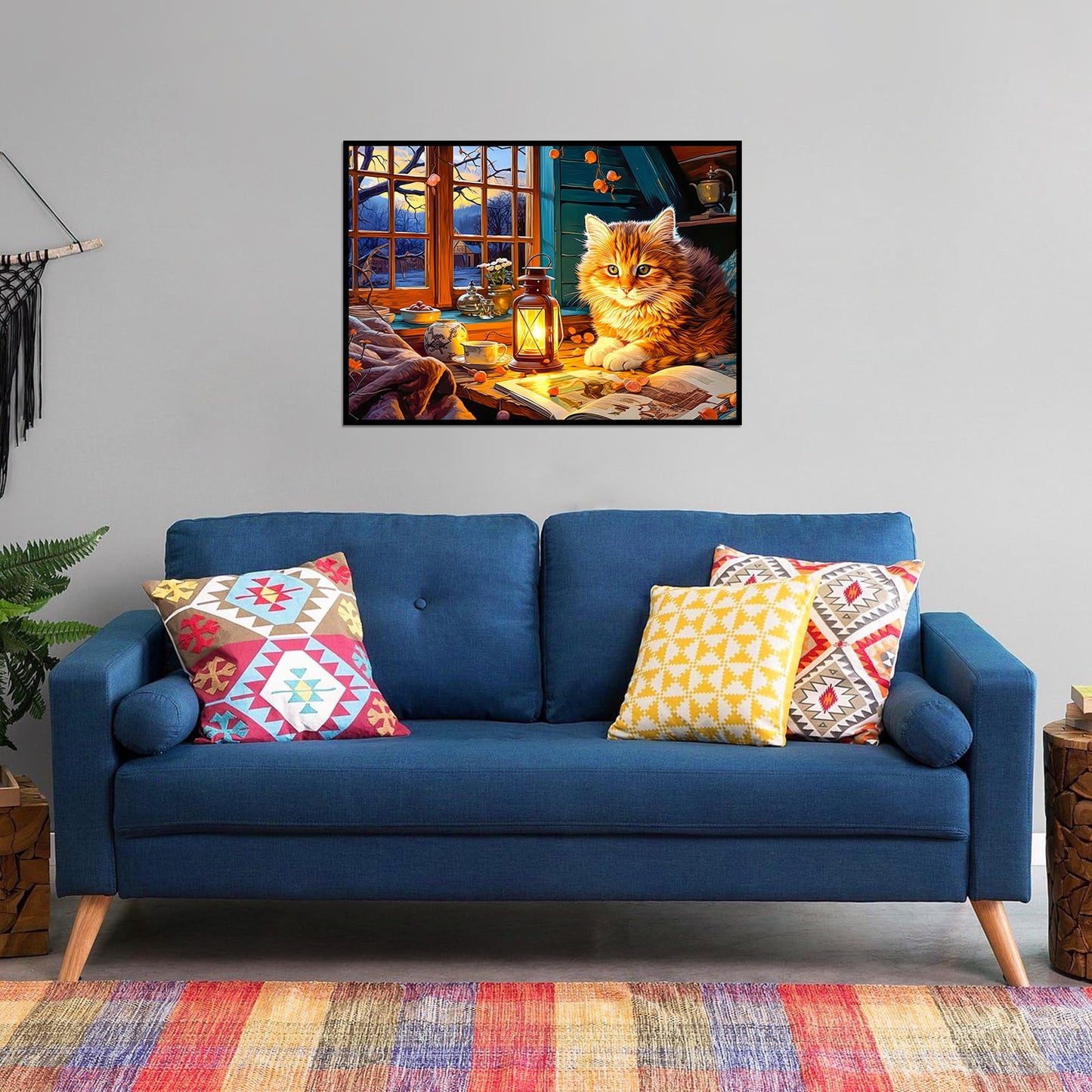 MBOQIU 1000 Piece Puzzle for Adults - Reading Cat Puzzles for Adults 1000 Pieces, Letters on Back, Cute Kitten Jigsaw Puzzle, Cozy Scene Challenging Puzzles for Teens Seniors - 27.6 x 19.7 inches