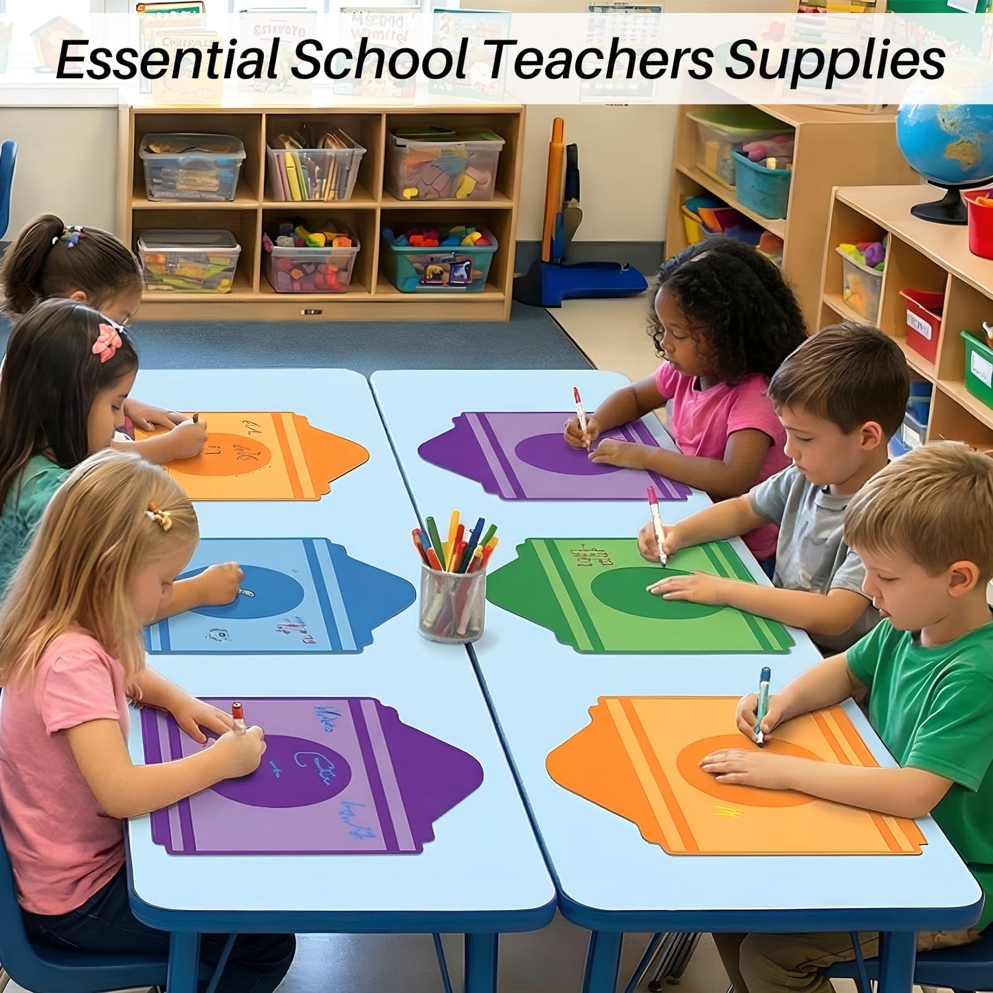 Lincia 12 Pcs Large 12''Table Dots Dry Erase Dots for Classroom Table Crayon Dry Erase Sticker for Whiteboard Wall Teachers Small Group Classroom Must Haves Removable School Essential Supplies