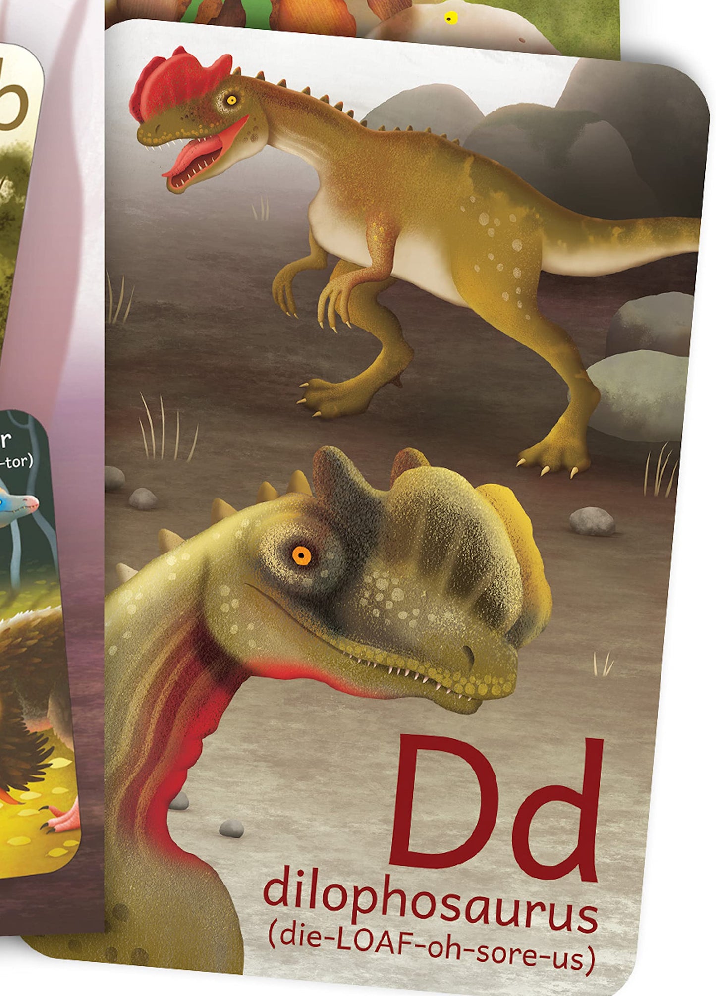 Tiny Worlds: Dinosaur ABC Flash Cards, Alphabet A to Z Dinosaurs flashcards for Kids 4-8 Years, Dinos Picture Learning Cards, Dino Flash Card for Pre-K, Children: Set of 26 FlashCards