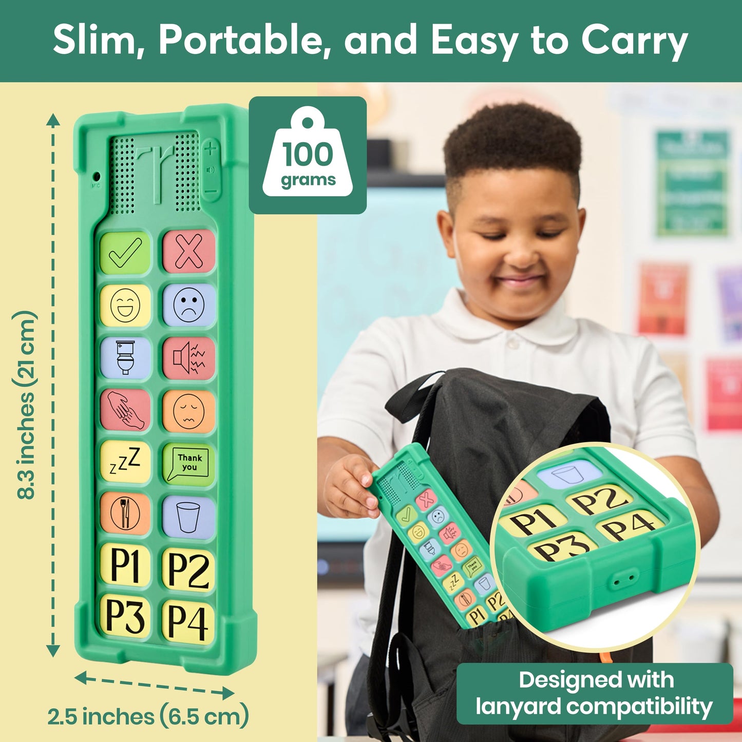 Talkaroo AAC Device for Autism - AAC Communication Device for Nonverbal Kids and Adults - 4 Programmable and 12 Pre Set Iconic Buttons with Adjustable Volume - Used in Classrooms for Speech Therapy
