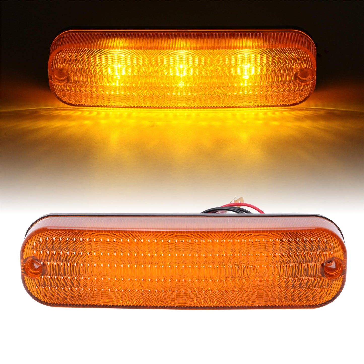 HECASA LED Flashing Amber Cab Light AR60250 for John Deere Tractor 30 Series, 1Pc, Plastic