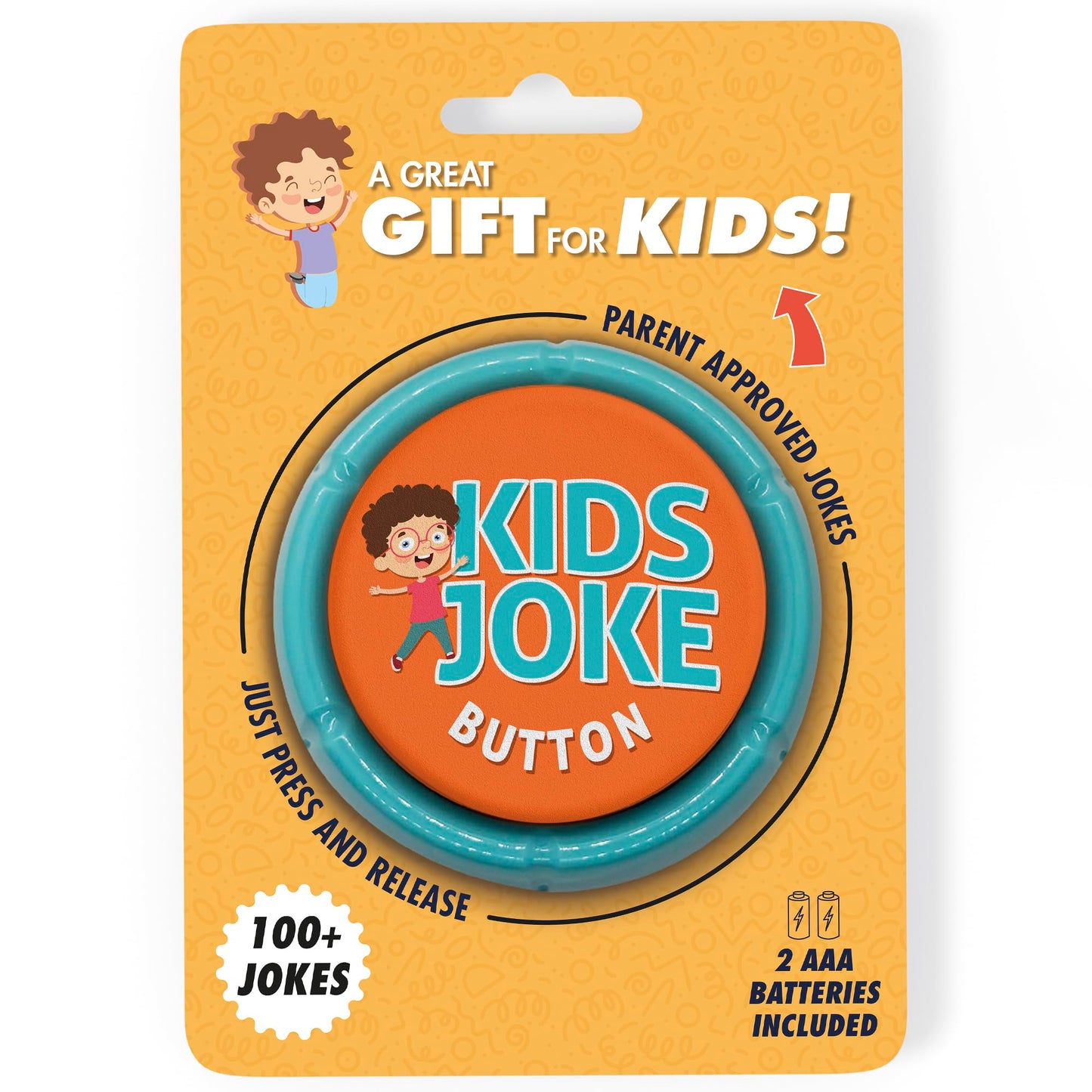 Kids Joke Talking Button with 100+ Silly Jokes | Funny Prank Gift For Children with Over 100 Family Friendly Jokes That The Whole Family Will Enjoy, Hilarious Gag Present