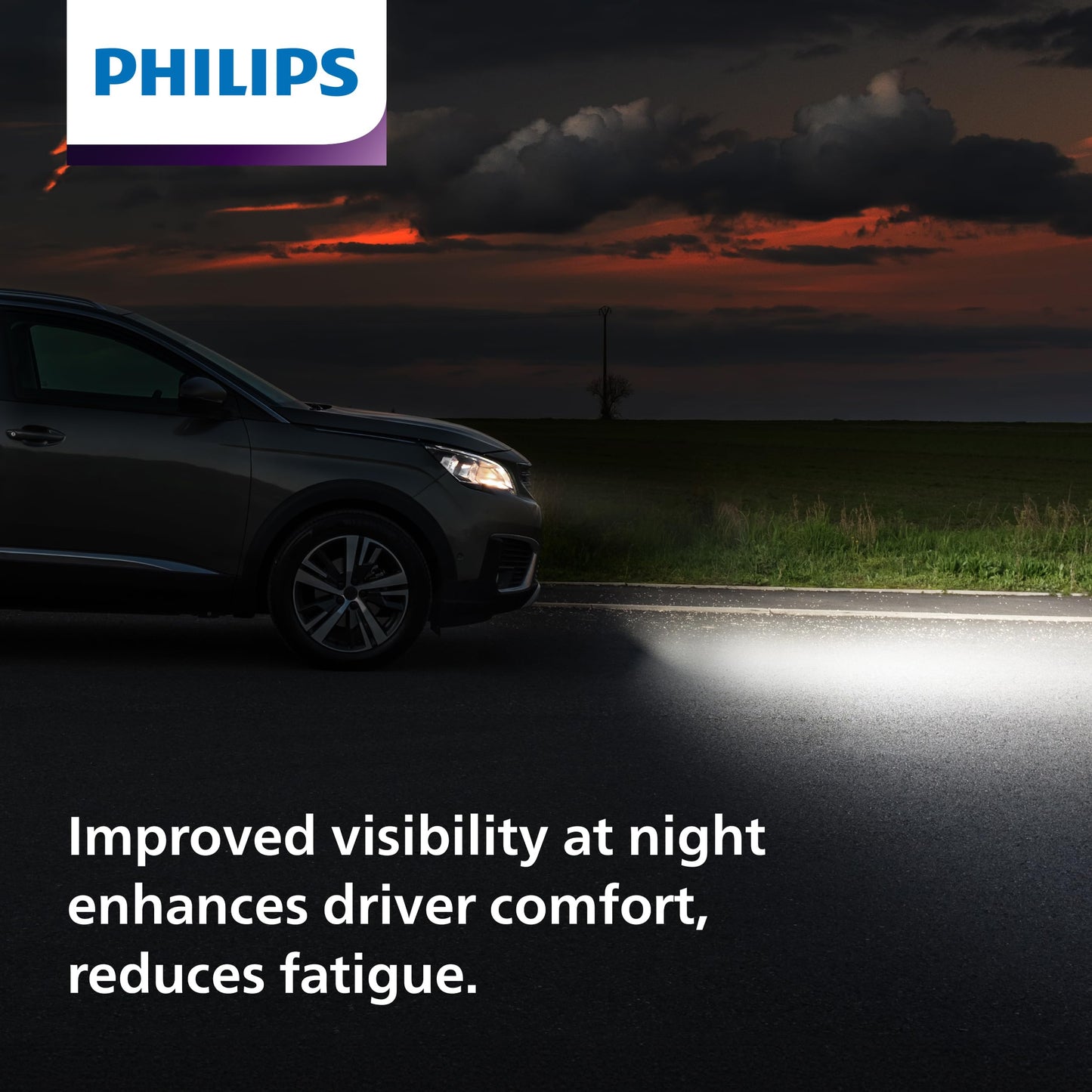 Philips Automotive Lighting 9006 NightGuide Platinum Headlight Bulb, Clear, Fits High Beam/Low Beam/Fog, Pack of 2