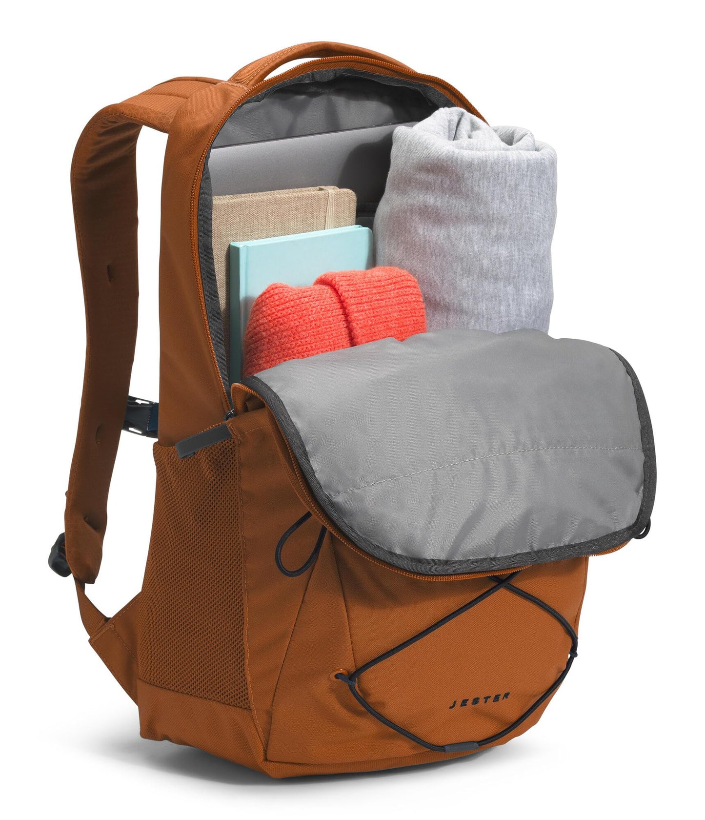The North Face Jester Everyday Laptop Backpack - Commuter Daypack, Water Repellent, Laptop Sleeve, Leather Brown/TNF Black-NPF, One Size