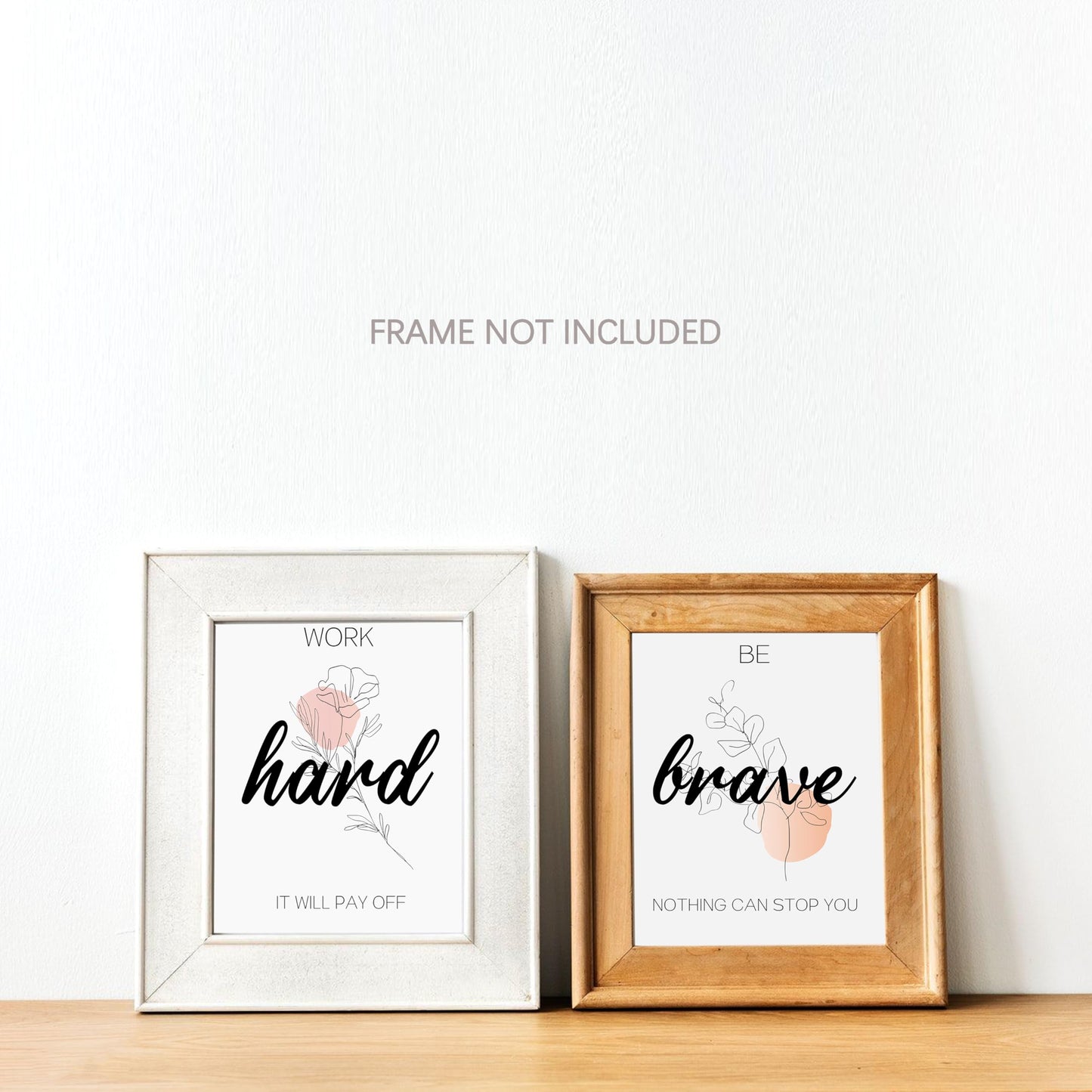 KDMAZH Inspirational Wall Art for Bedroom, Motivational Office Wall Art Decor, for Bedroom,Living Room,Office,Set of 6PCS, 8×10Inch，Unframed