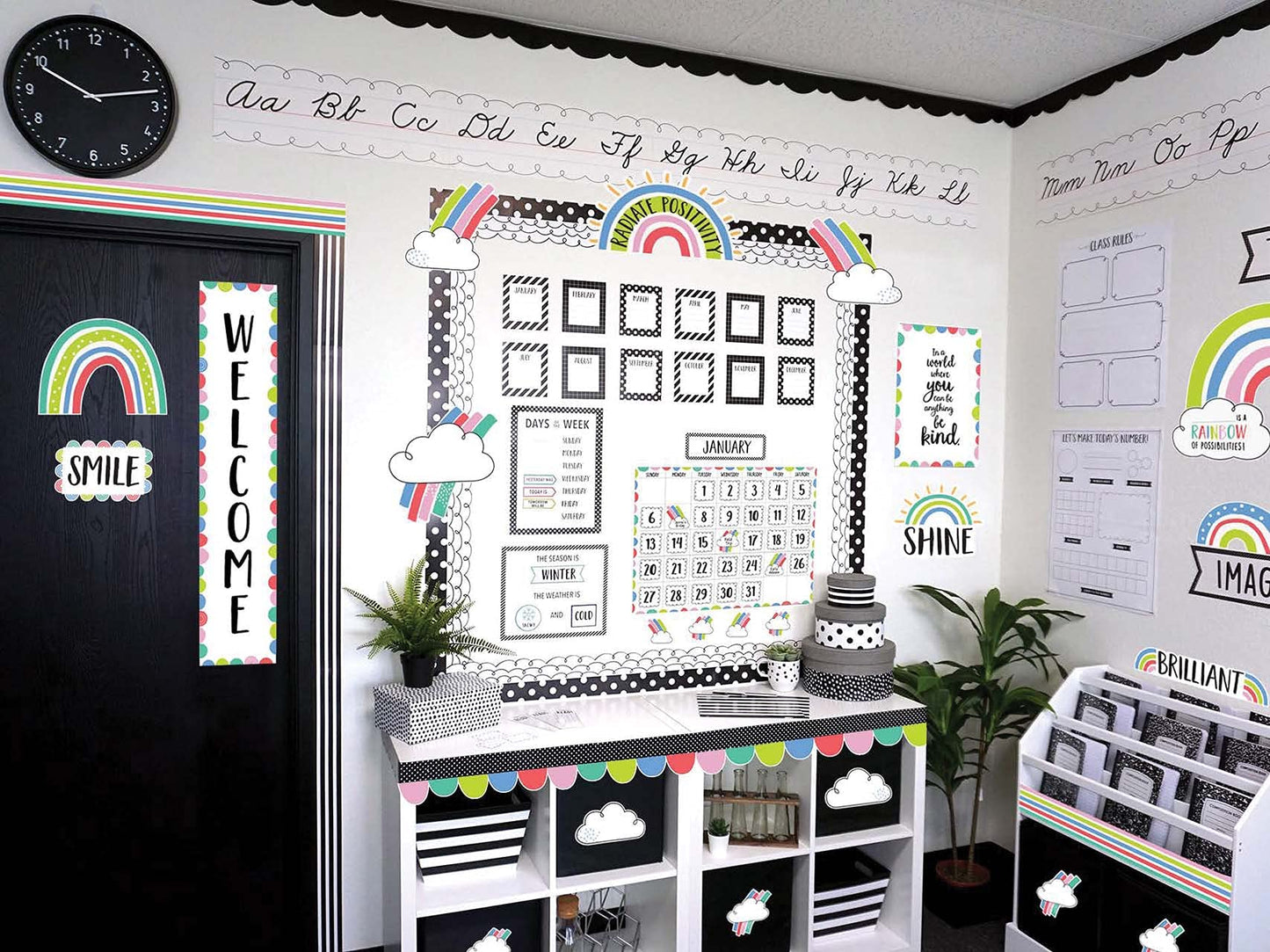 CTP Core Décor Calendar Set Bulletin Board, Classroom Calendar, 67-Piece Set (Creative Teaching Press 10168)