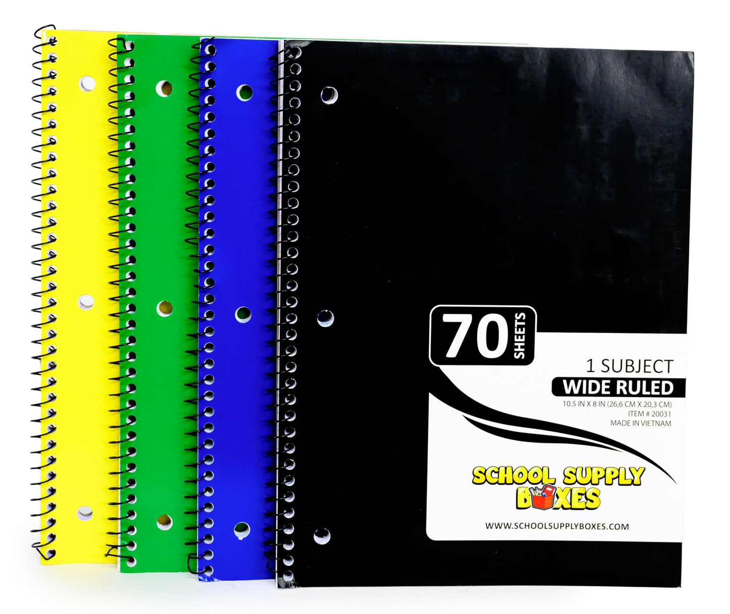 School Supply Boxes | Elementary Writing Bundle (1 Box) | Back to School Essentials Kit for Students & Teachers | Includes Wide-Ruled Filler Paper, Wide-Ruled Notebooks, 12 ct. Pens, & More