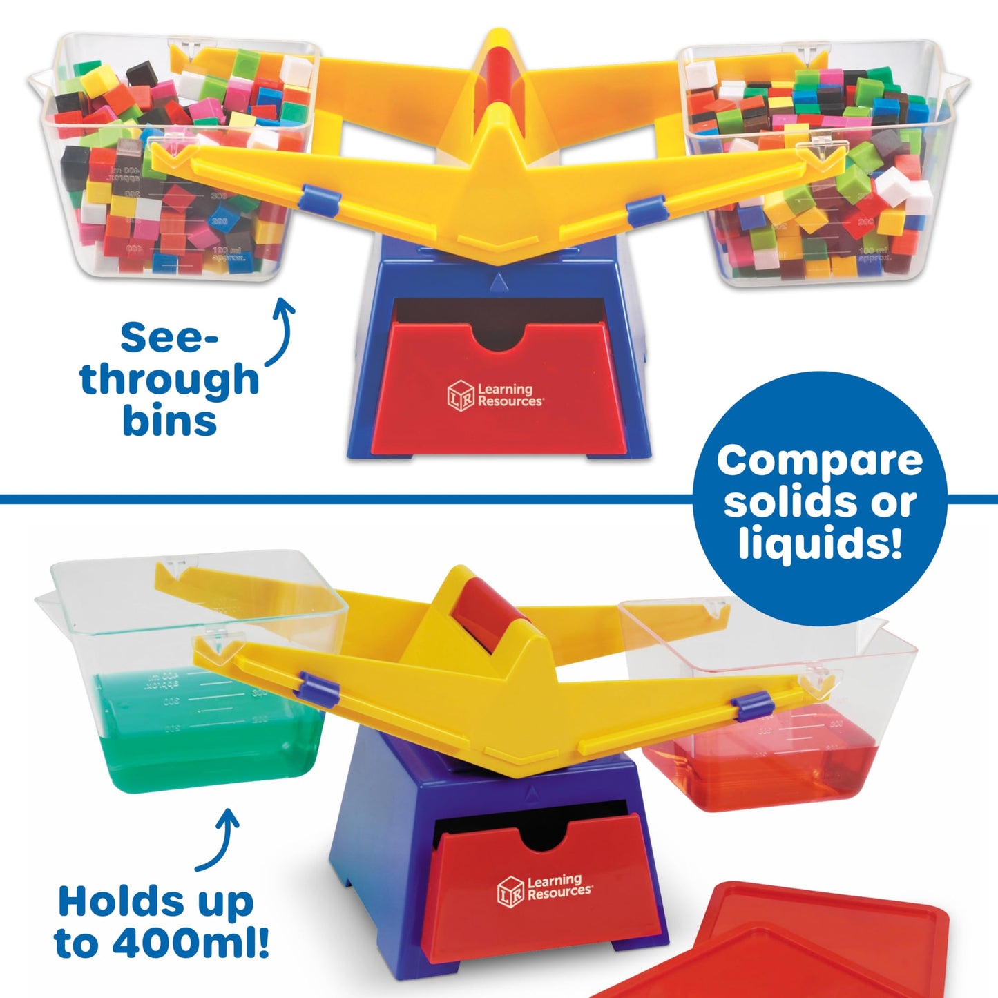 Learning Resources Primary Bucket Balance Teaching Scale - Teacher Supplies, Classroom Must Haves, Preschool Activities, Back to School, Math Manipulatives, Teaching Supplies, Toddler Science