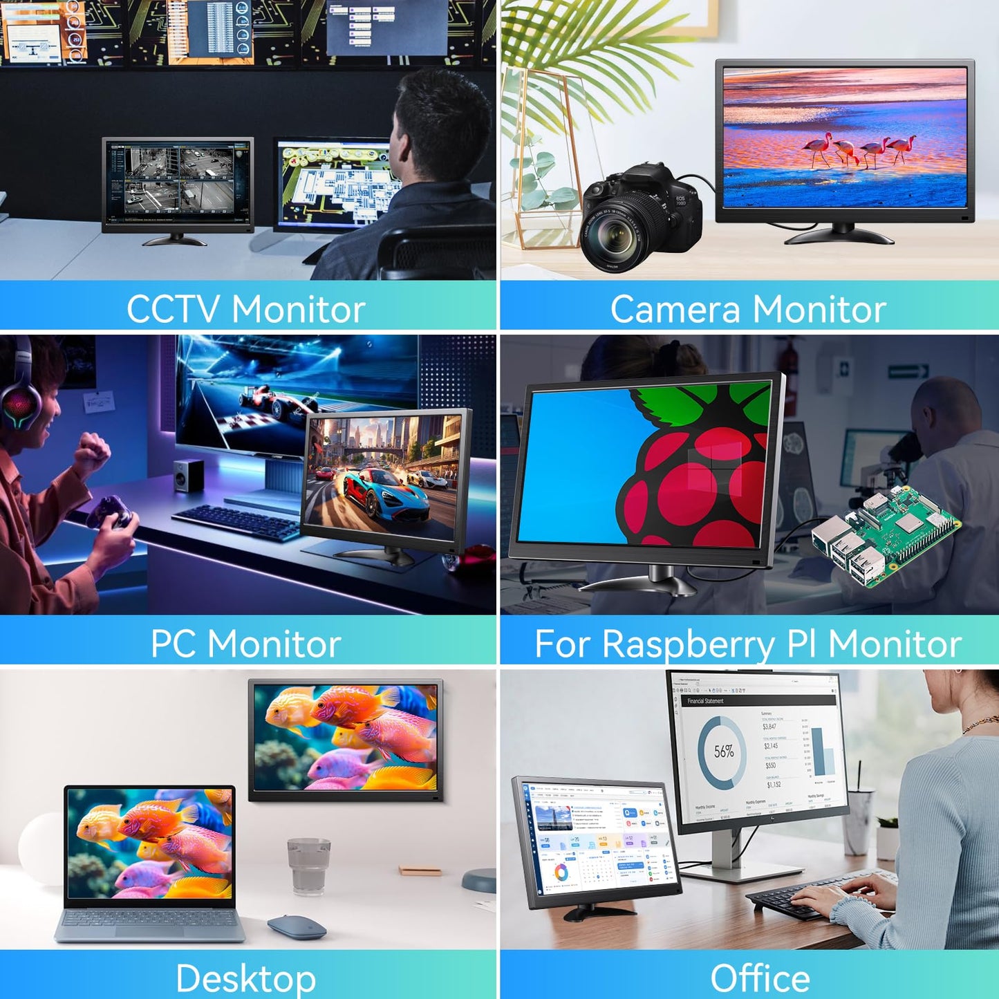 Showscren 14 Inch Touch Screen Monitor FHD 1080P 60hz 99% sRGB IPS/HDMI/USB-C Computer Monitor Plug & Play, for Laptop PC Phone Raspberry Pi Switch PS4 PS5