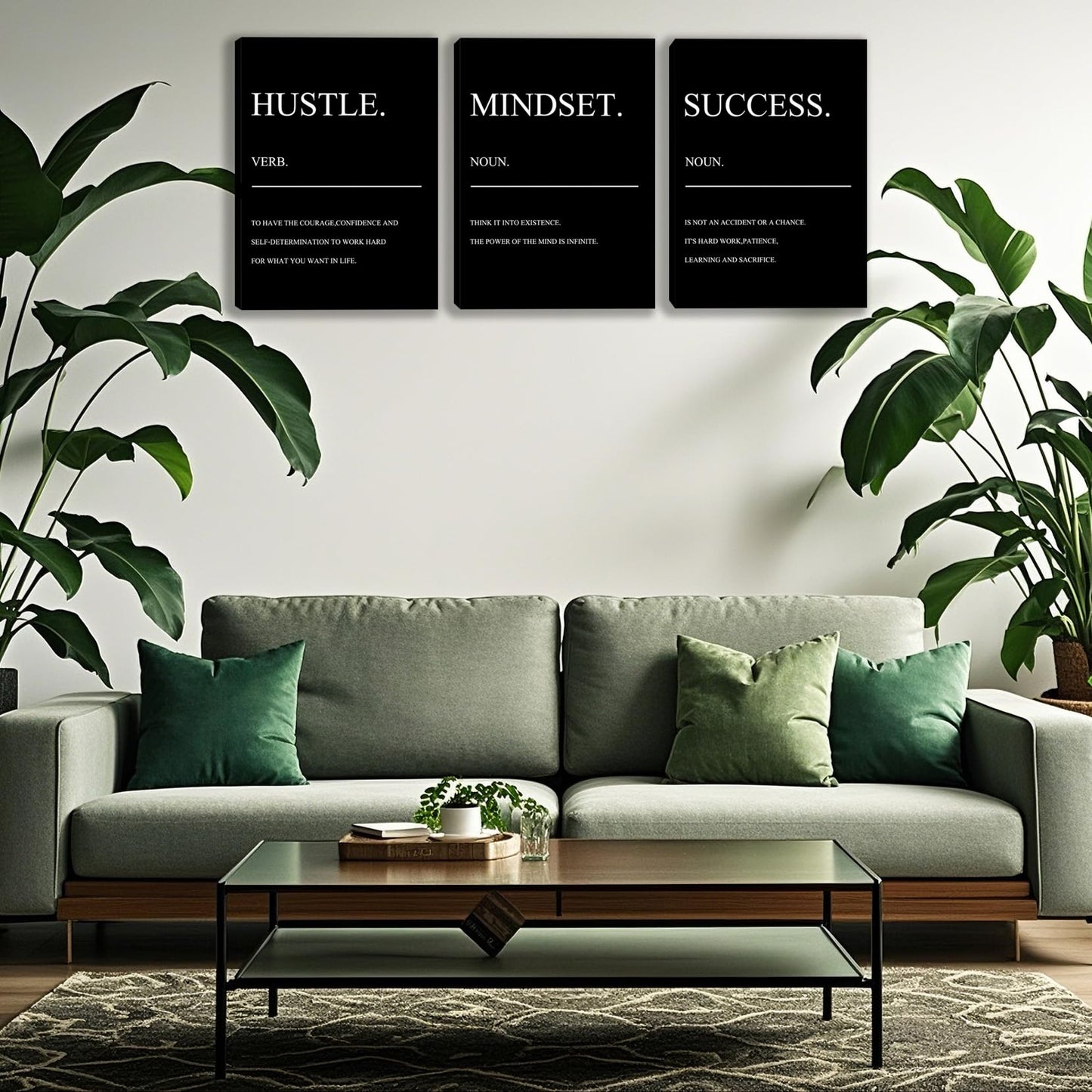 3 Panel Print Canvas Wall Art Motivational Office Wall Decor Painting Inspirational Posters Modern Inspiring Artwork for Home Living Room Bedroom Wall Decor Office Wall Art Ready to Hang - 36"Wx 16"H