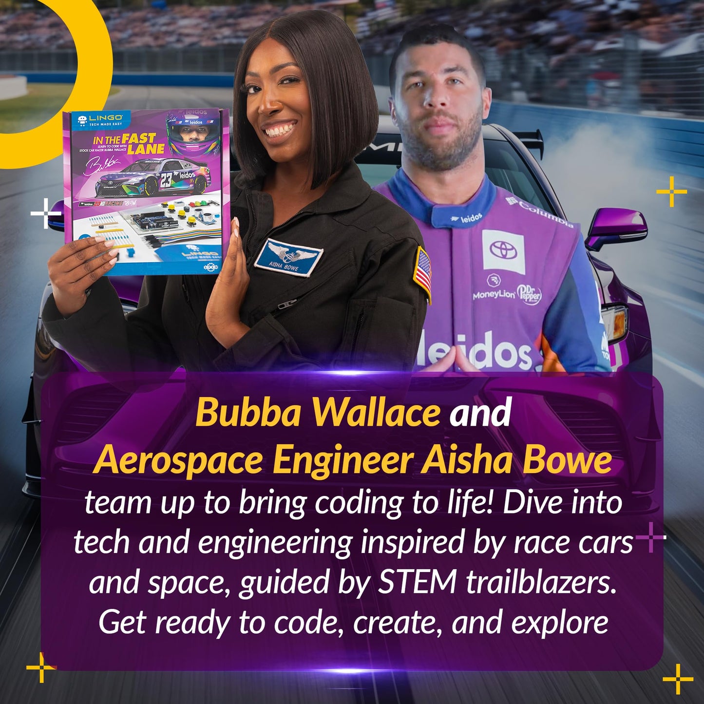 LINGO in The Fast Lane STEM Coding Kit - Build, Code & Learn The Technology of a Race Car - Learn Coding with Step-by-Step Guides - STEM Projects for Ages 15+ Years for Birthdays & Holidays