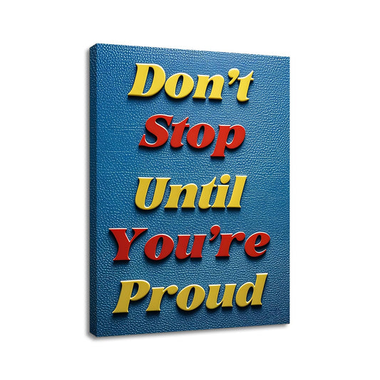 Motivational Canvas Wall Art Positive Entrepreneur Affirmation Print Poster Motivational Quotes Picture Painting Wooden Framed for Office Home School Wall Decoration Stretched and Framed [18''Wx24''H]