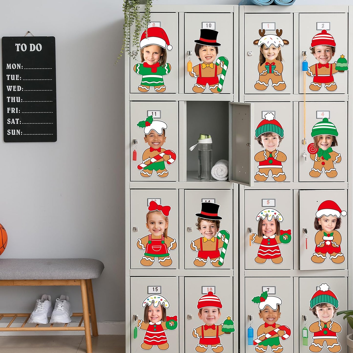 60pcs Christmas Theme Cutouts Gingerbread Man Bulletin Board Decoration Xmas Gingerbread Man Paper Cut-Outs Classroom Decor for Xmas Classroom DIY Craft Photo Wall Door Christmas Winter Party Supplies