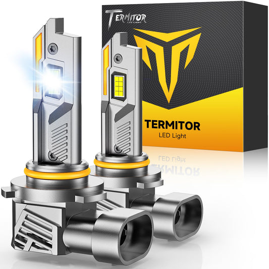 Termitor 9012/HIR2 Light Bulbs, Ultra-Bright 6500K, 360? Adjustable, Direct Replacement, Pack of 2