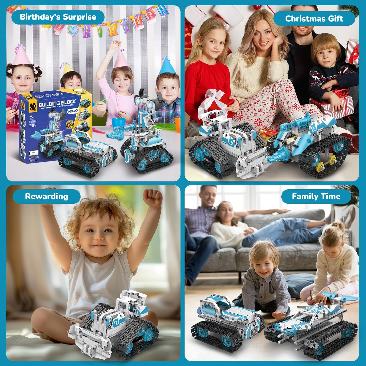 Ansnibe Robot Building Kit with APP/Remote Control STEM Gifts for Boys Age 6-16,Technic Coding Robotic Toys for Kids Birthday, Buildable 5in1 Models with 720 Pieces