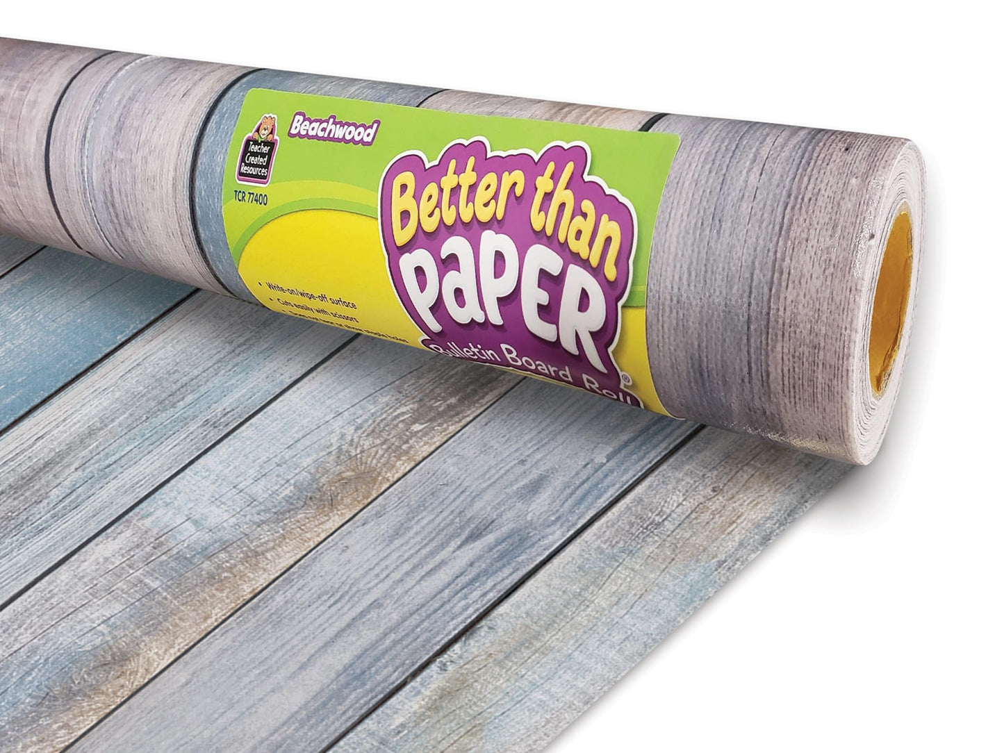 Beachwood Better Than Paper® Bulletin Board Roll, 4 feet x 12 feet and Teacher Created Resources Moving Mountains Bulletin Board Roll Bundle